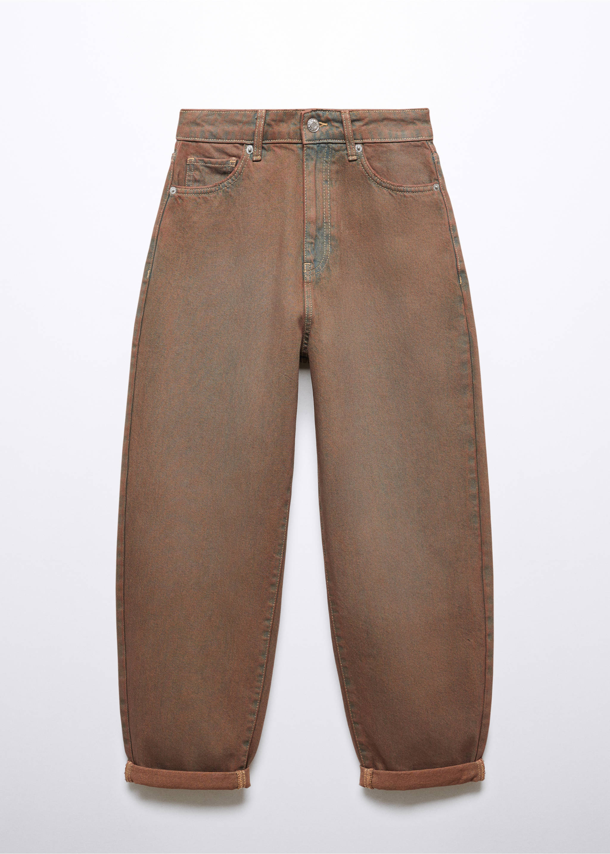Jeans slouchy tiro alto - Artículo sin modelo, Marrón. Ref: 57015971-00.