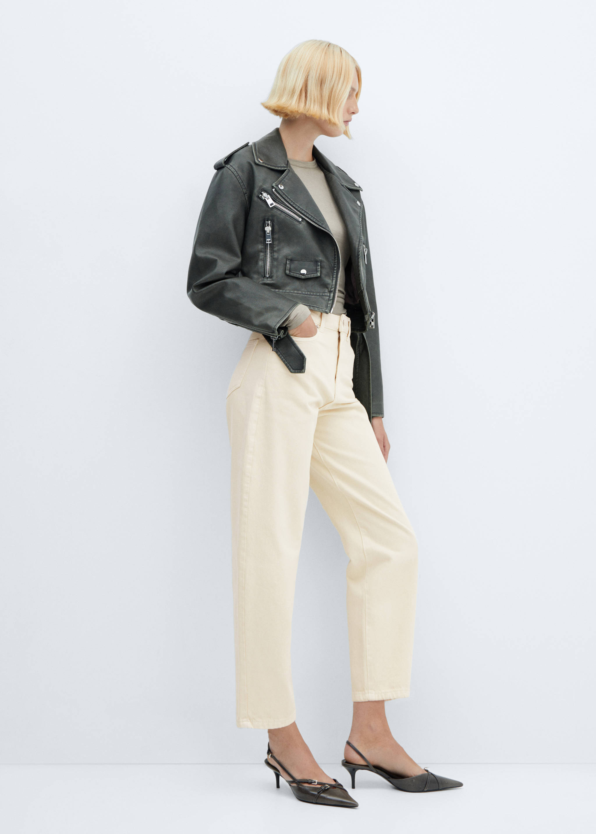 Джинсы слоучи с завышенной талией - Деталь изделия 2