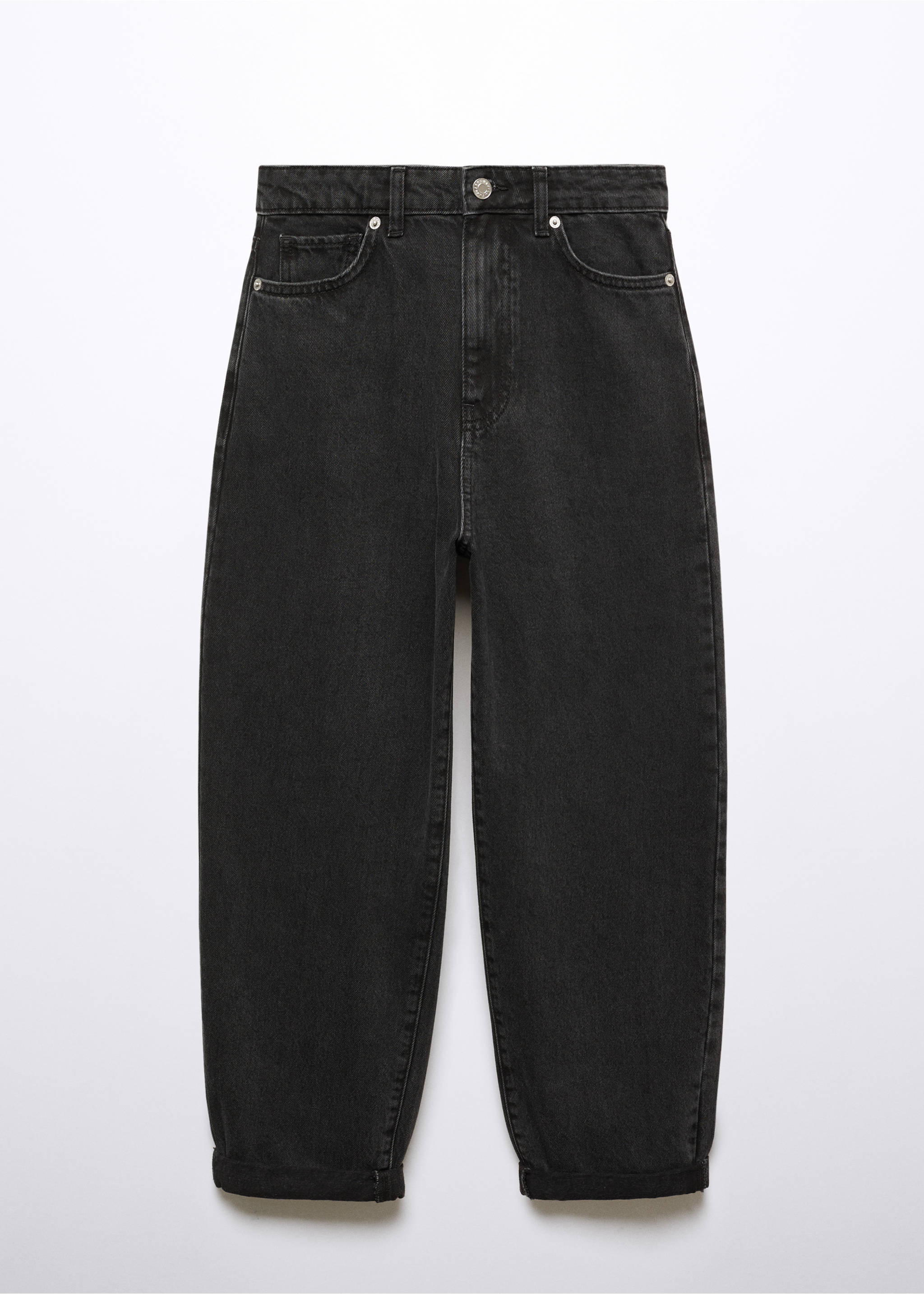 Jeans slouchy tiro alto - Artículo sin modelo, Denim negro. Ref: 57015973-00.