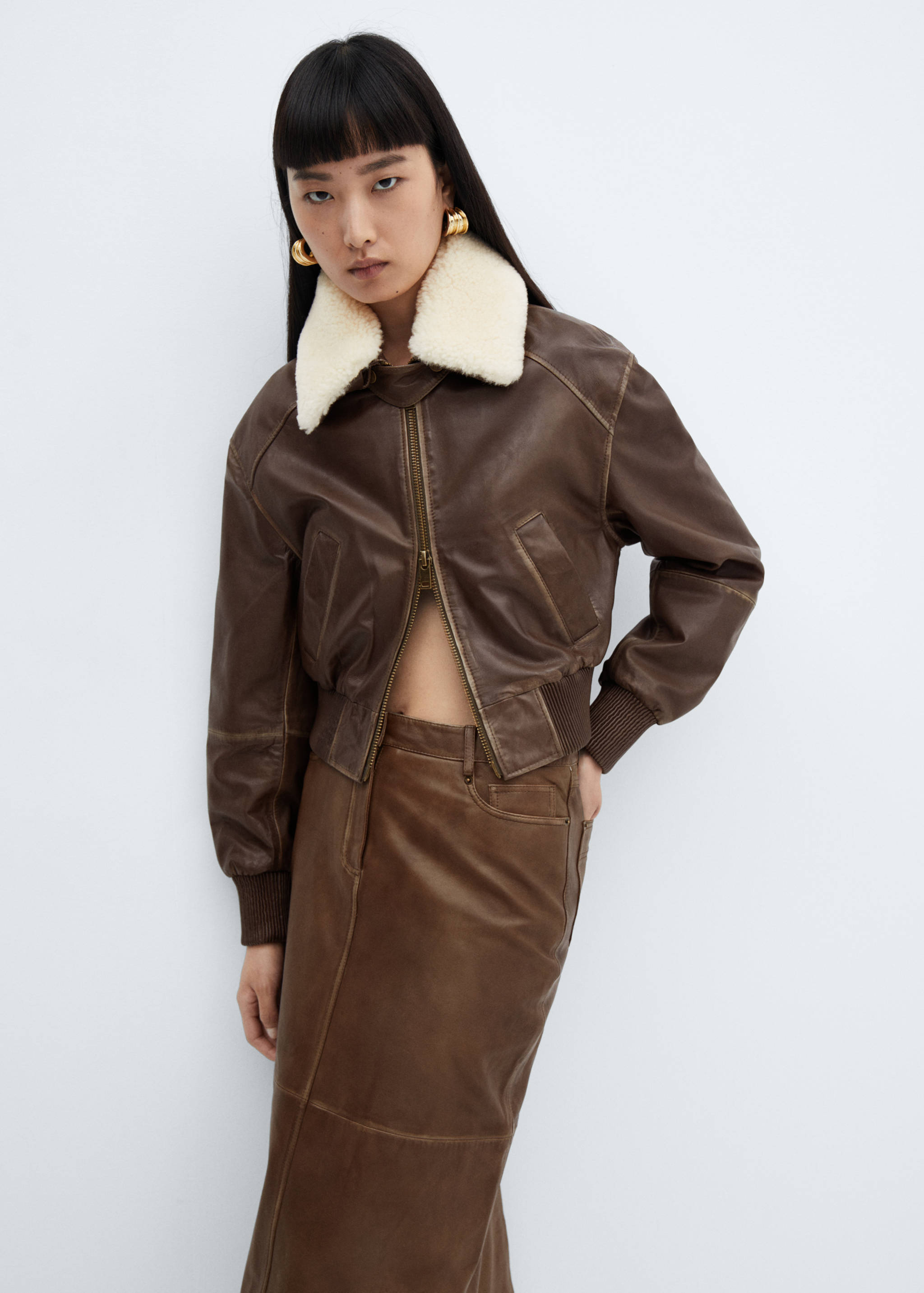 Jupe midi cuir - Détail de l'article 1