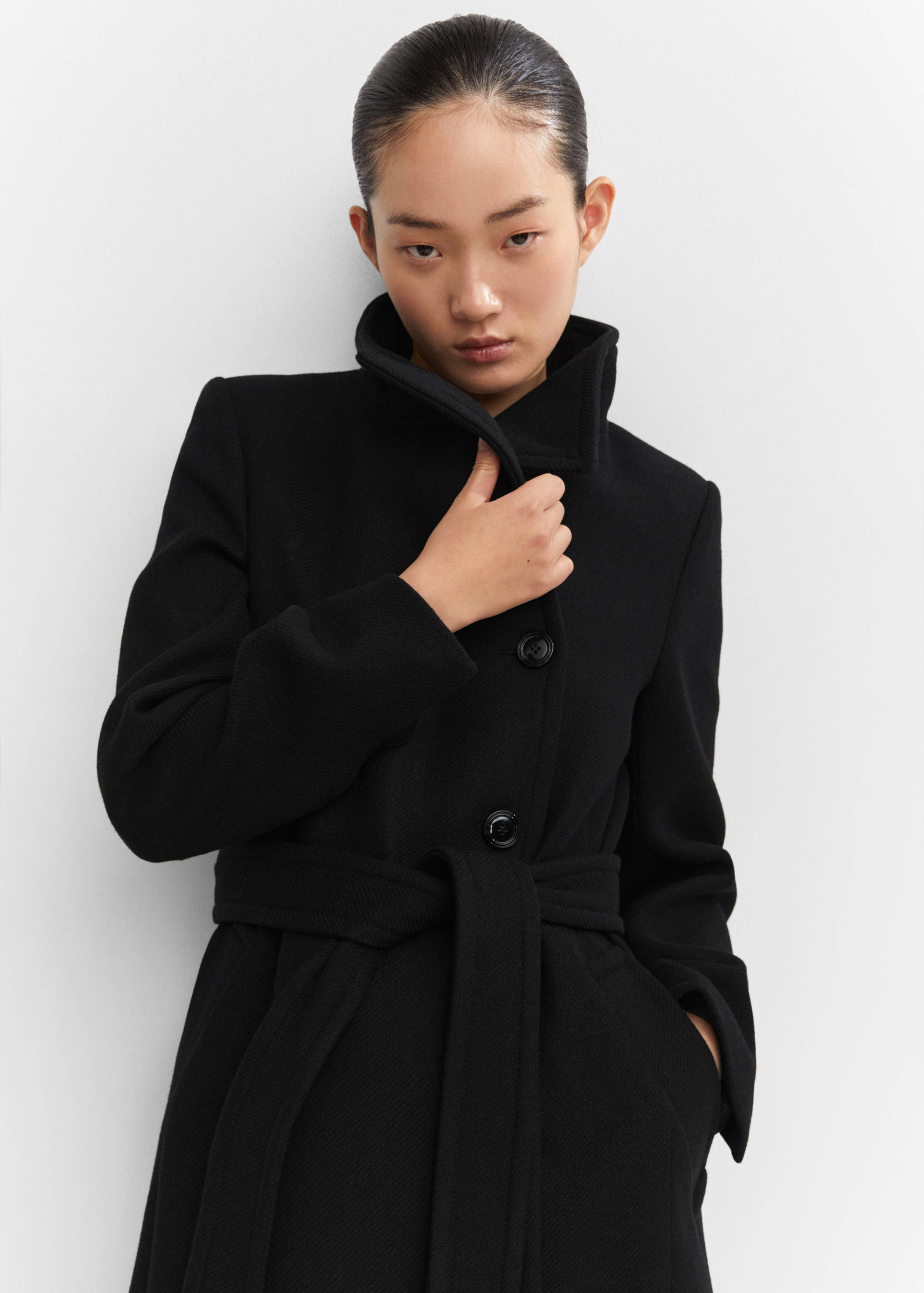 Belted Manteco wool coat - Details of the article 2