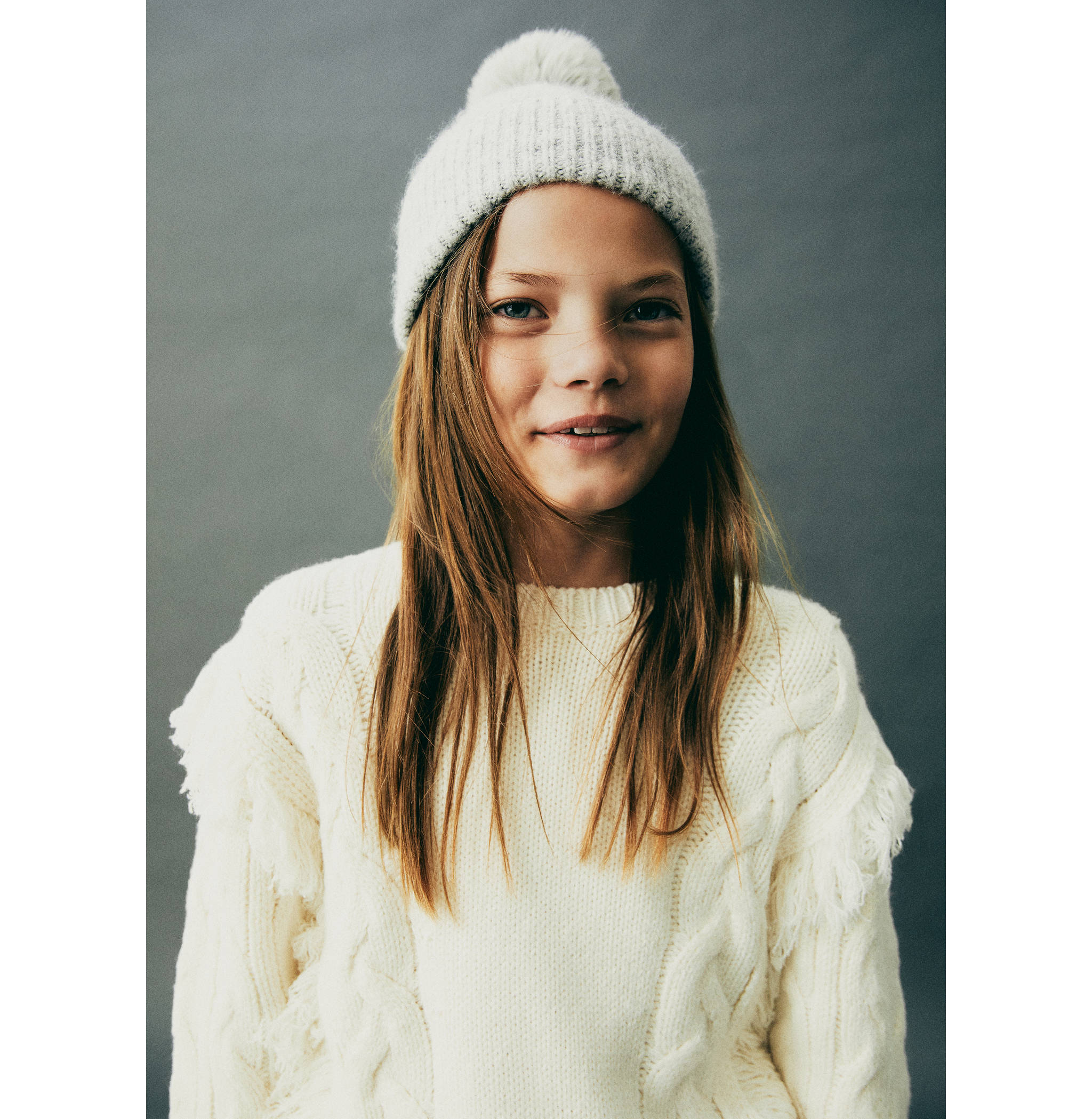 Gorro pompón pelo - Plano general