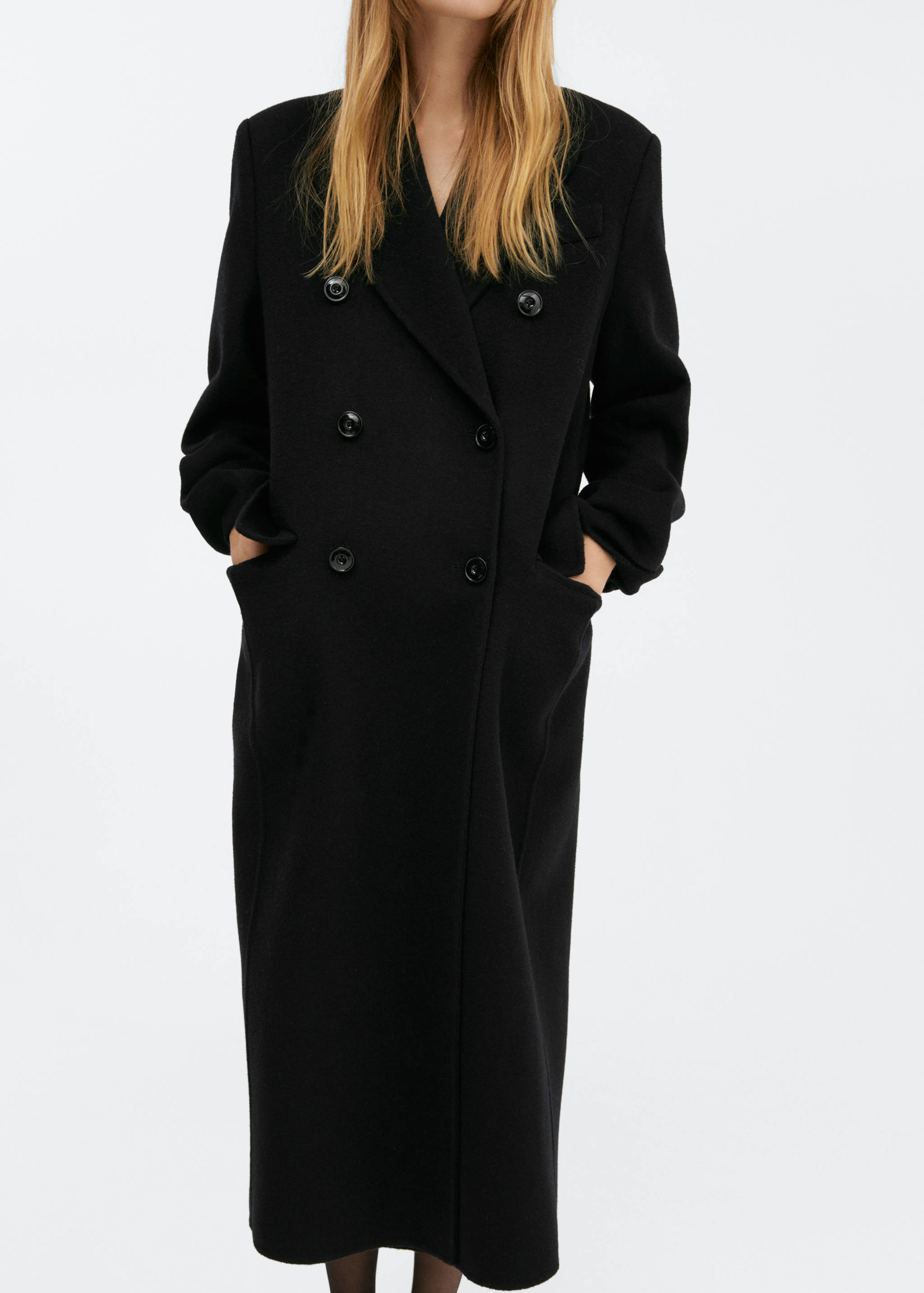 Double-breasted virgin wool coat - Details of the article 6