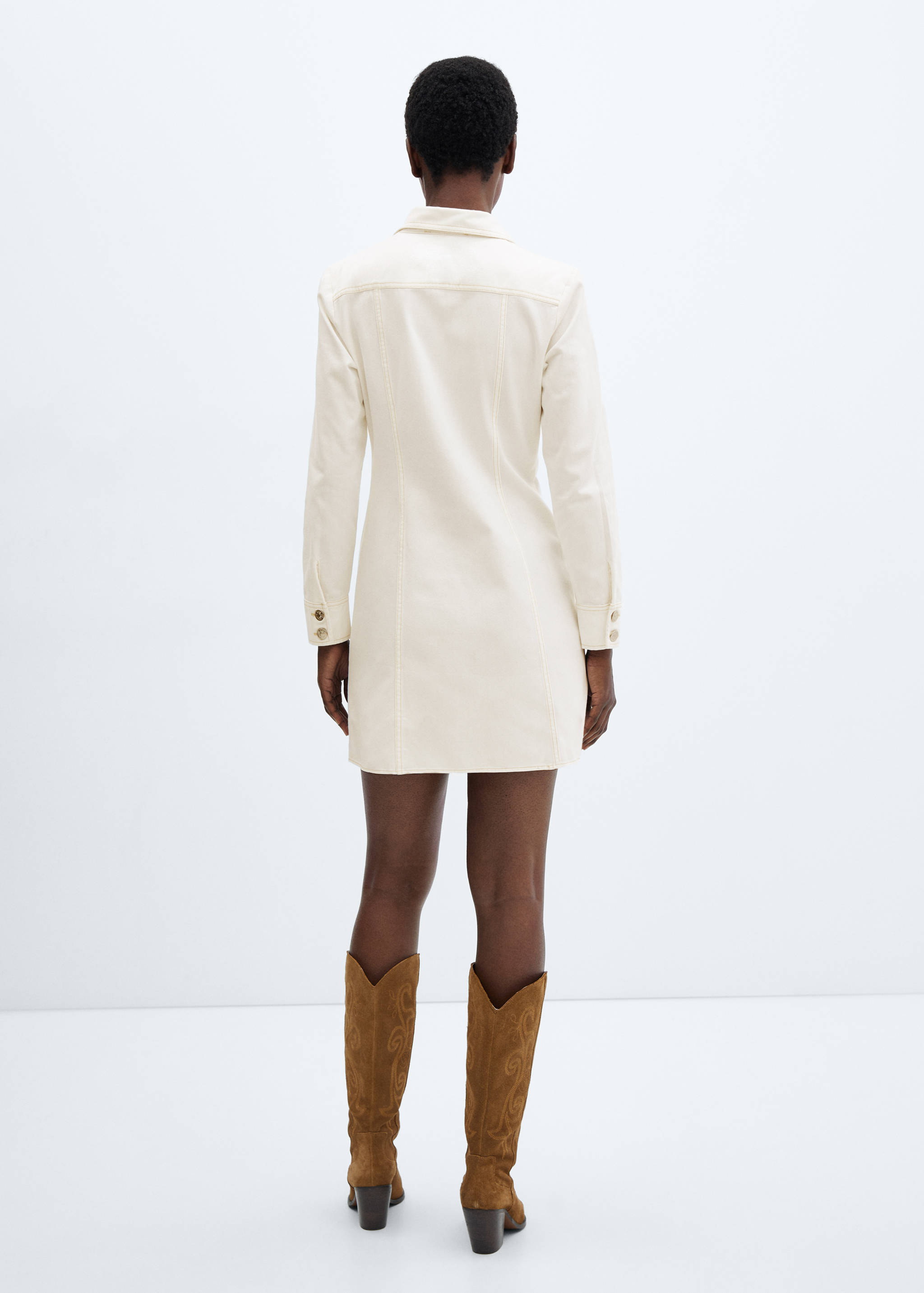 Robe en jean boutons - Verso de l’article