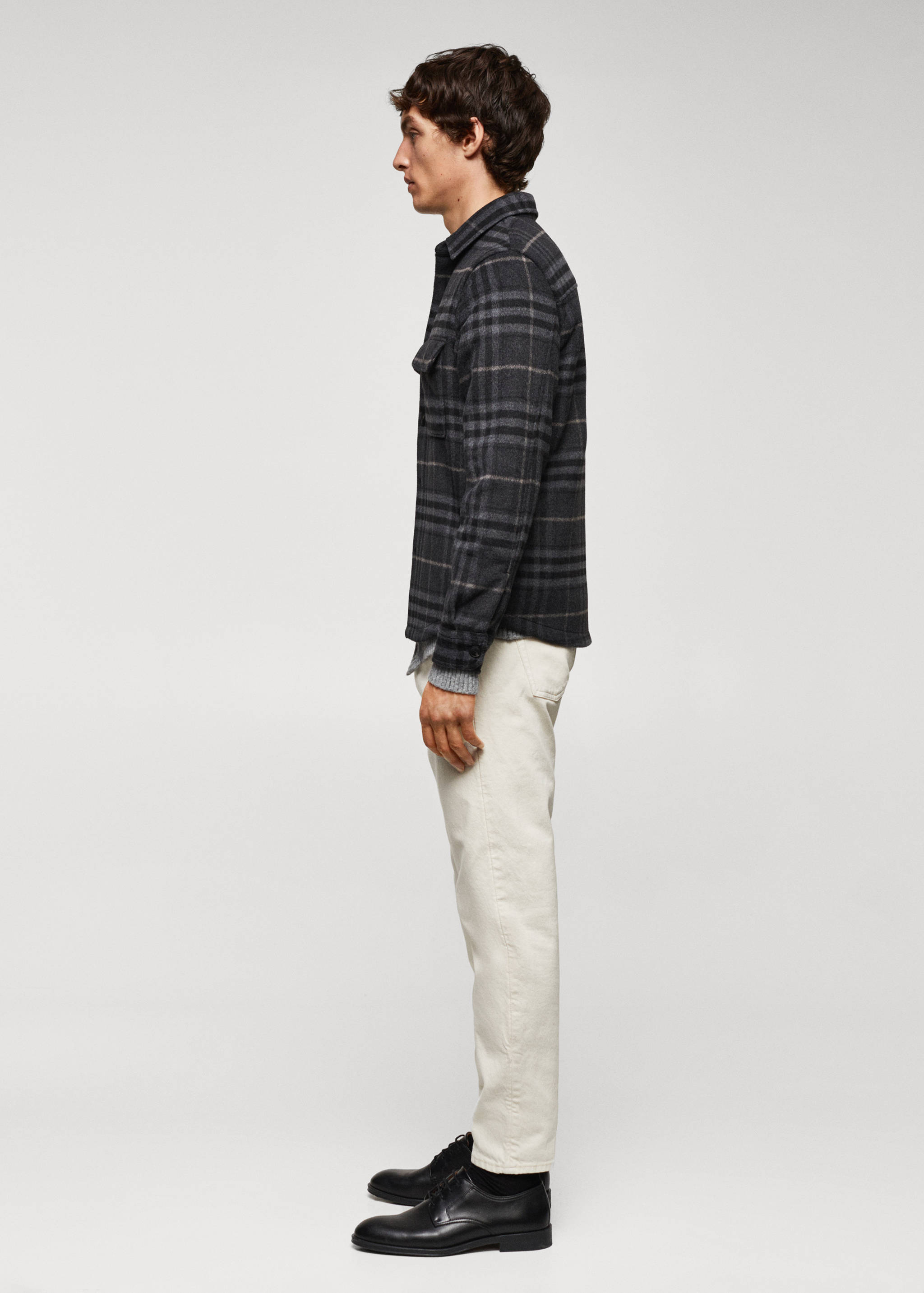 Check wool overshirt - Details of the article 2