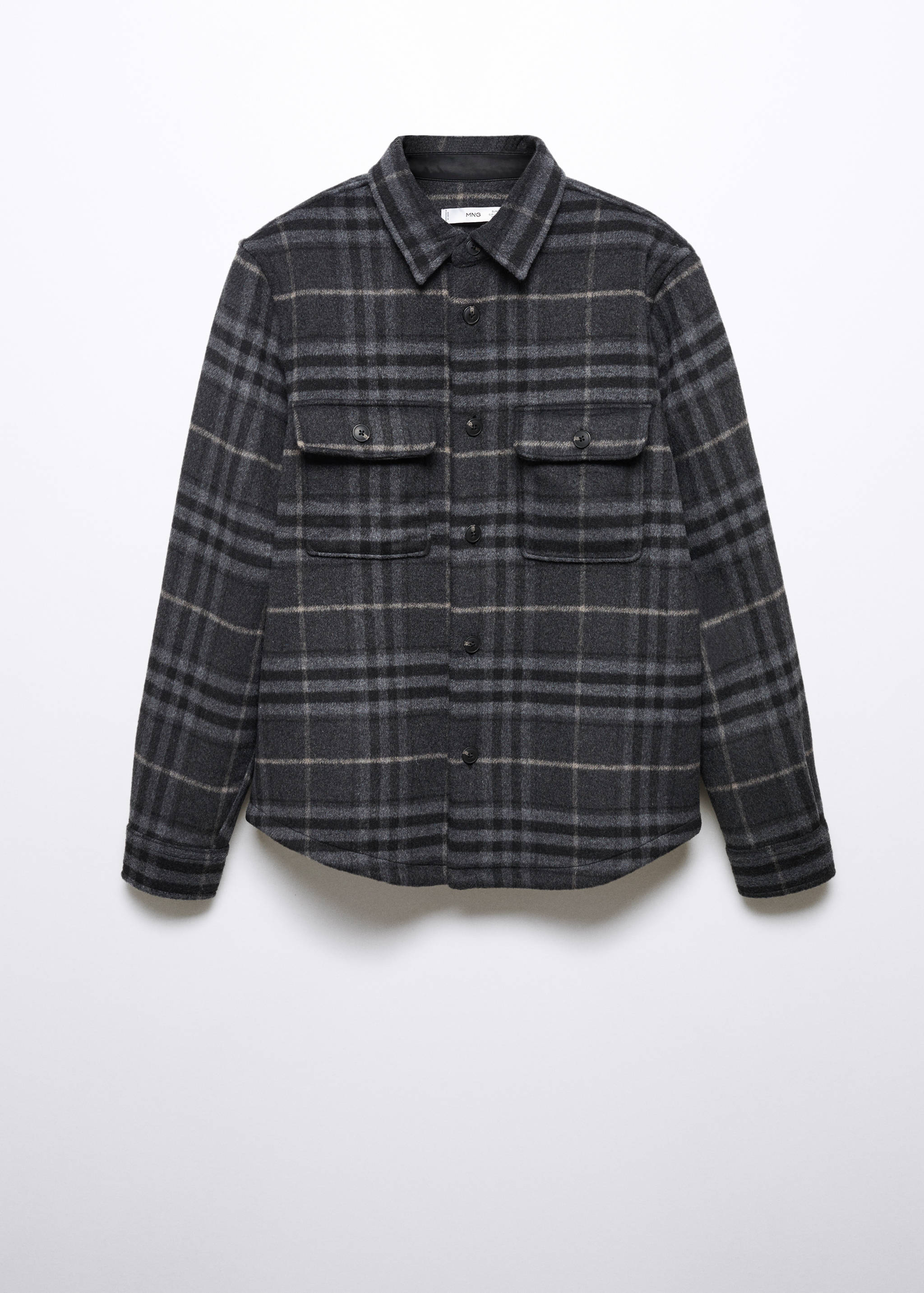 Check wool overshirt - Article without model