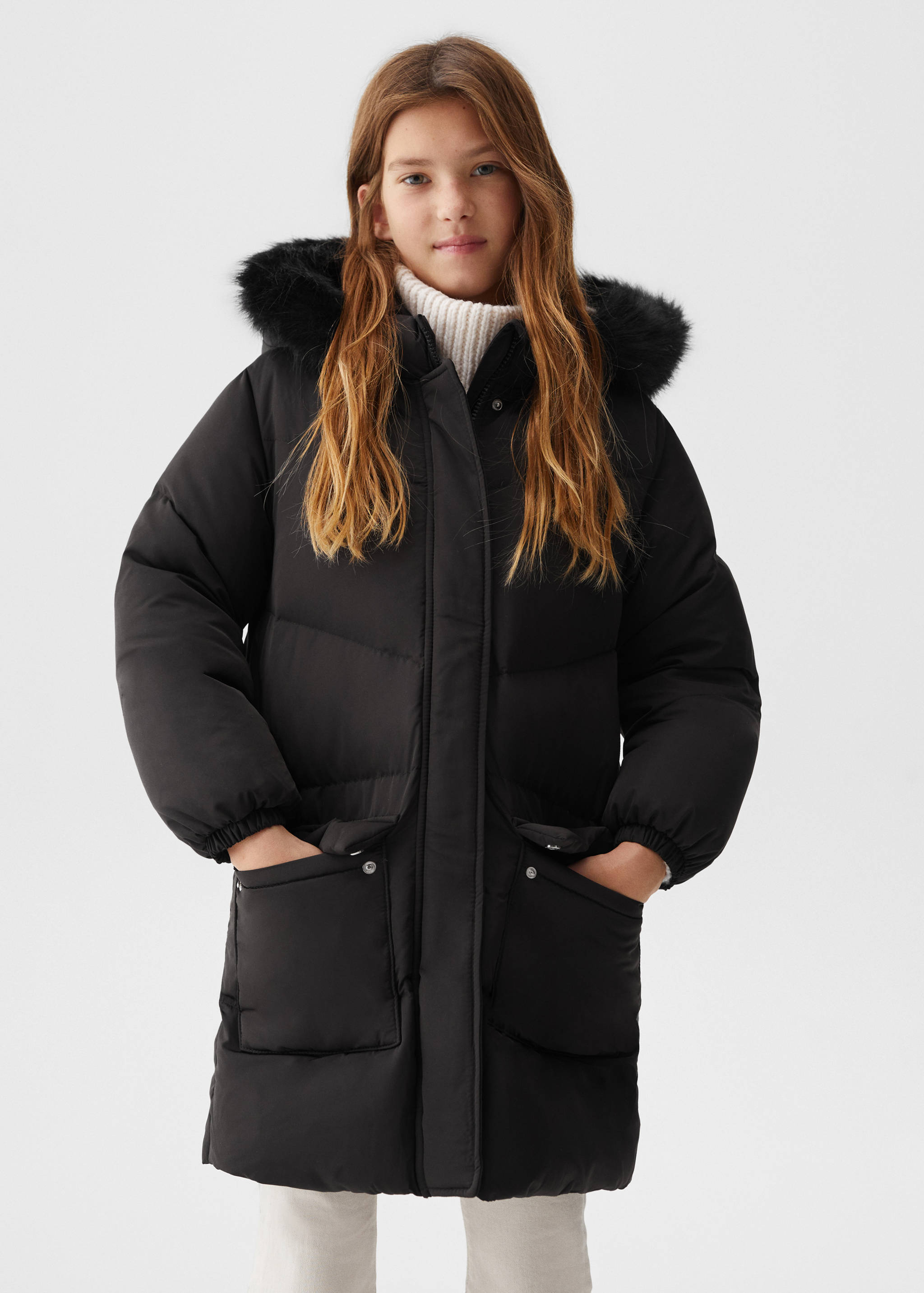 Anorak plume matelassé - Plan moyen