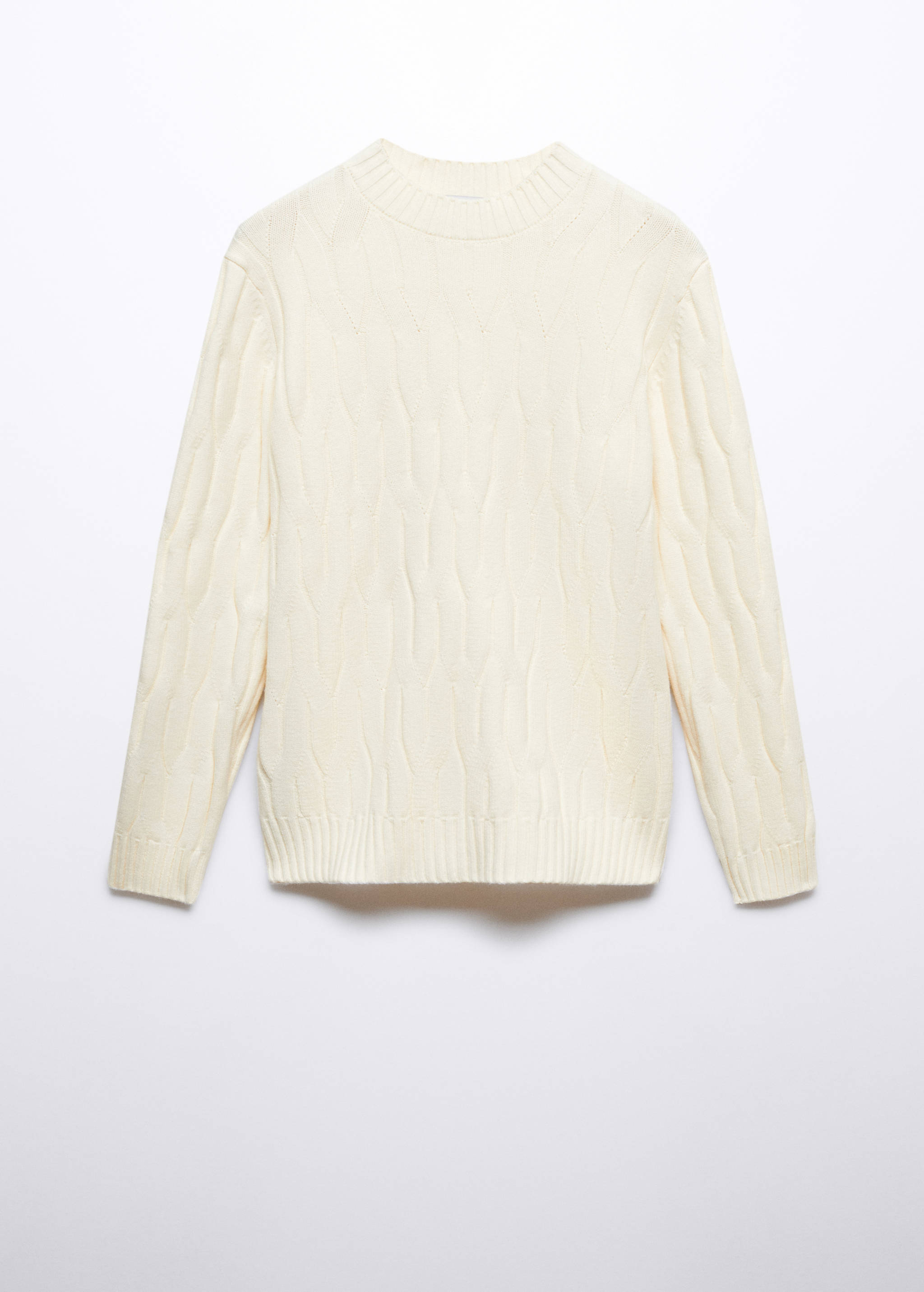 Pull-over laine mélangée torsades - Article sans modèle