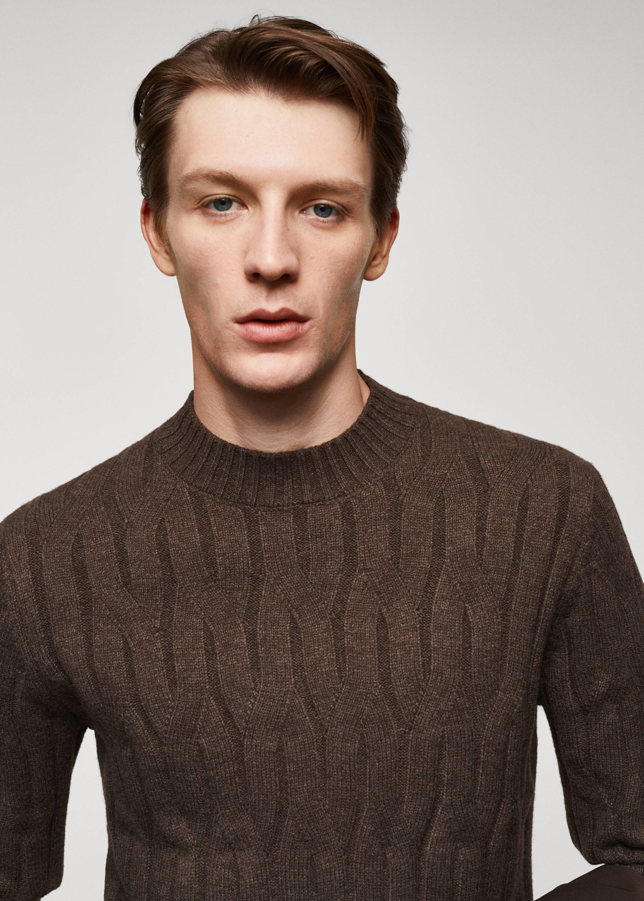 Pull-over laine mélangée torsades - Détail de l'article 1