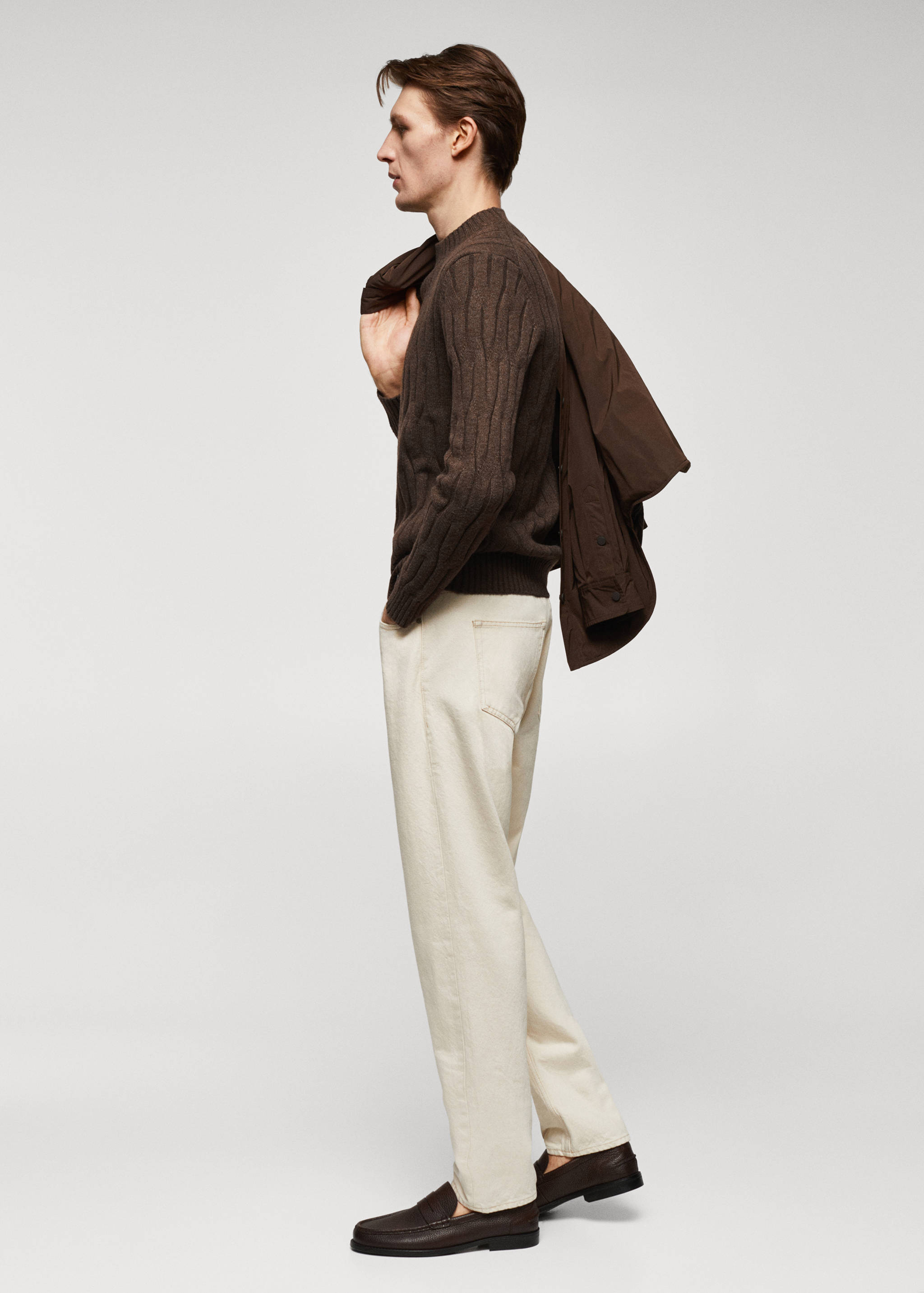 Pull-over laine mélangée torsades - Détail de l'article 2