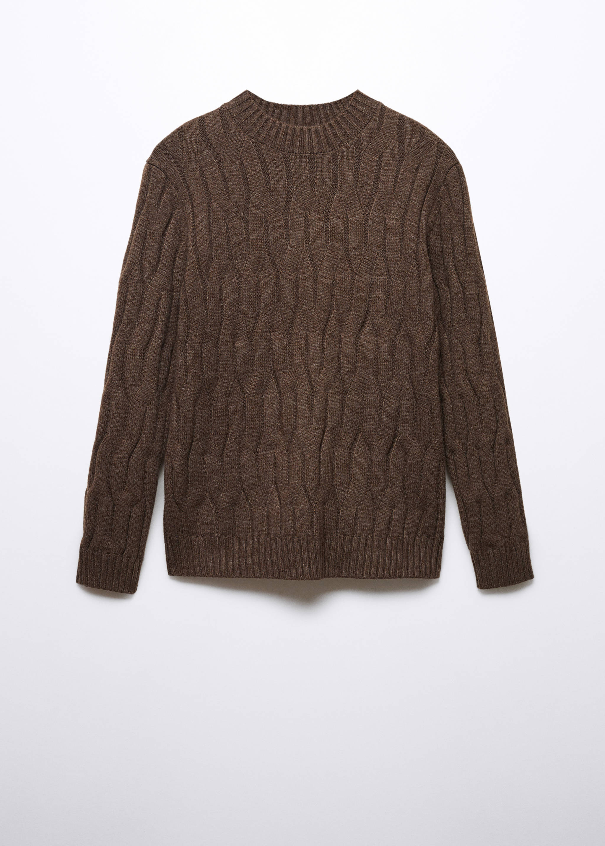 Pull-over laine mélangée torsades - Article sans modèle