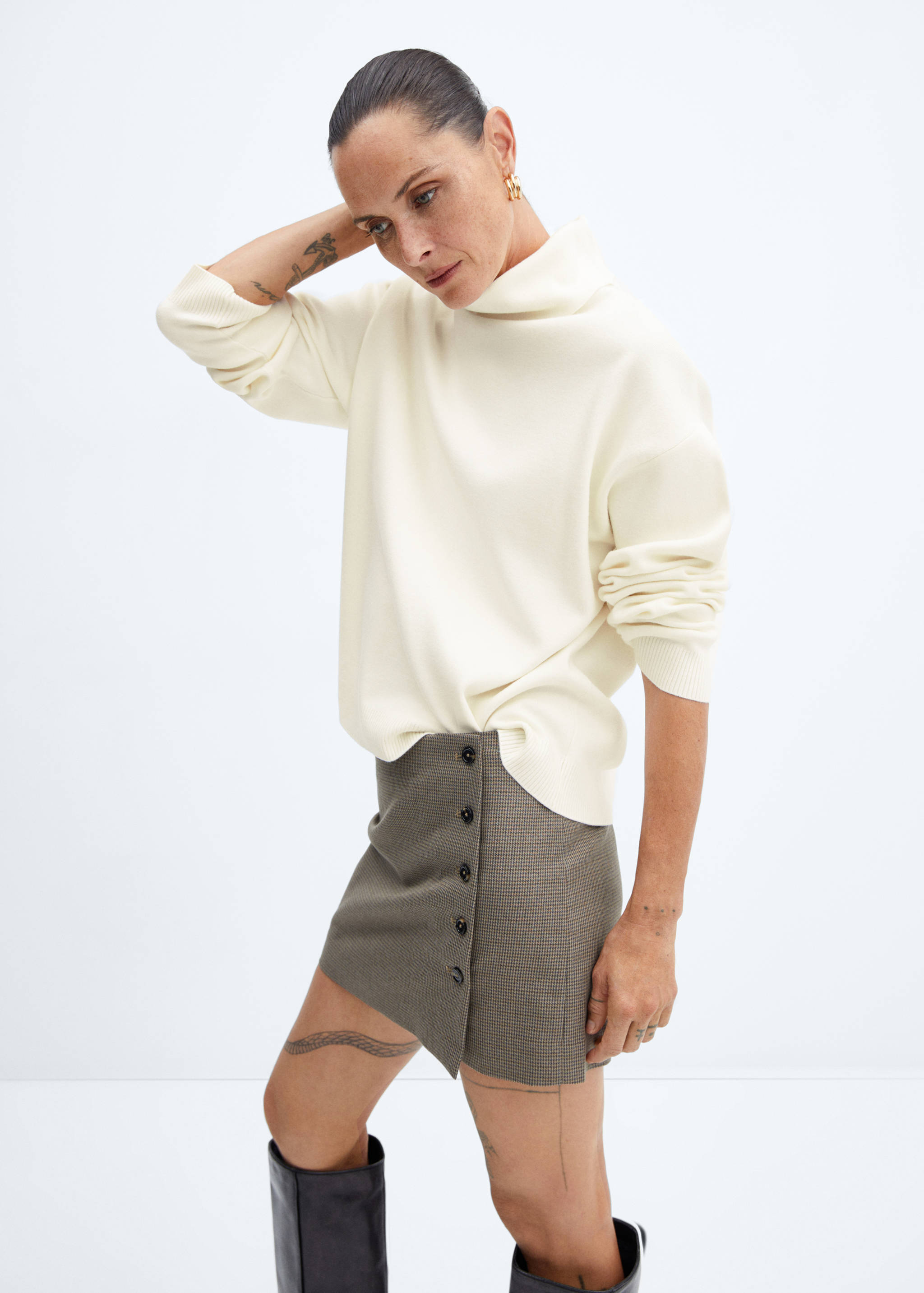 Oversized perkins neck sweater - Medium plane