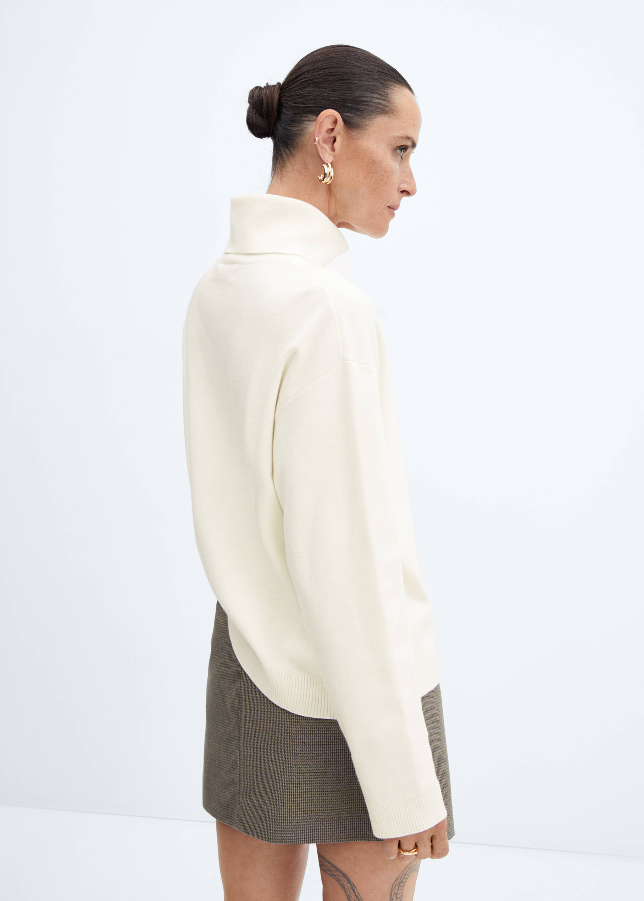 Oversized perkins neck sweater - Reverse of the article