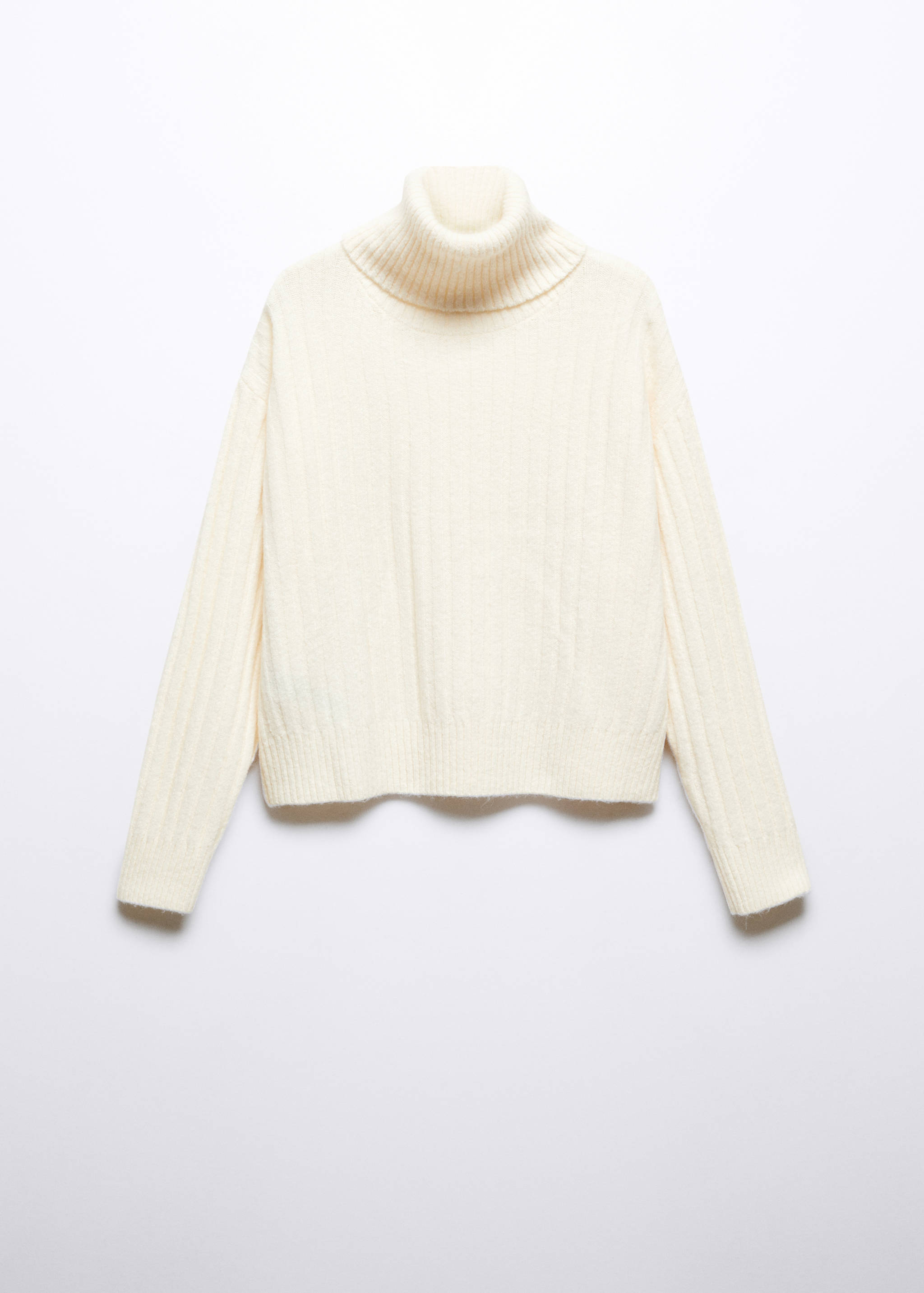 翻领粗线毛衣 - null