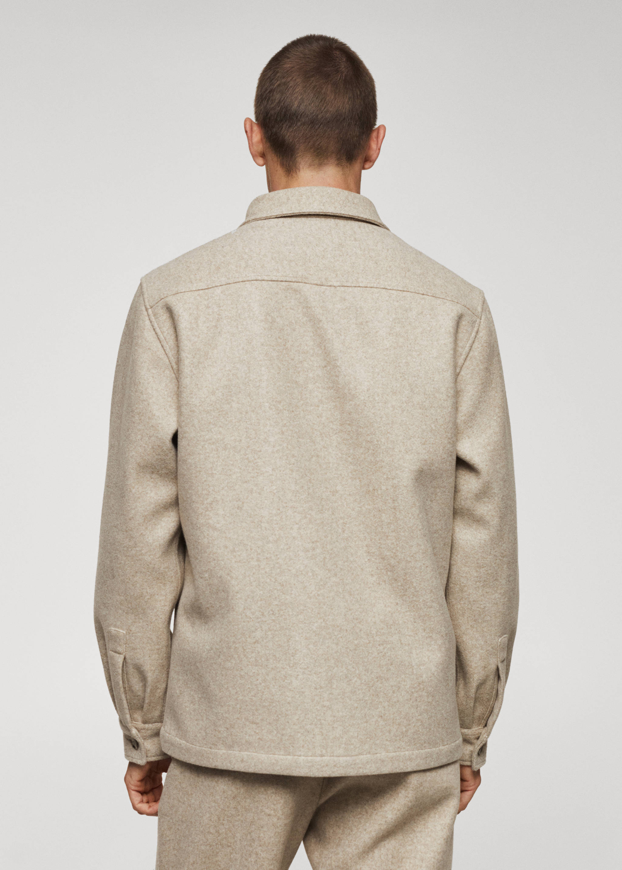 Flannel overshirt with pockets - Reverse of the article