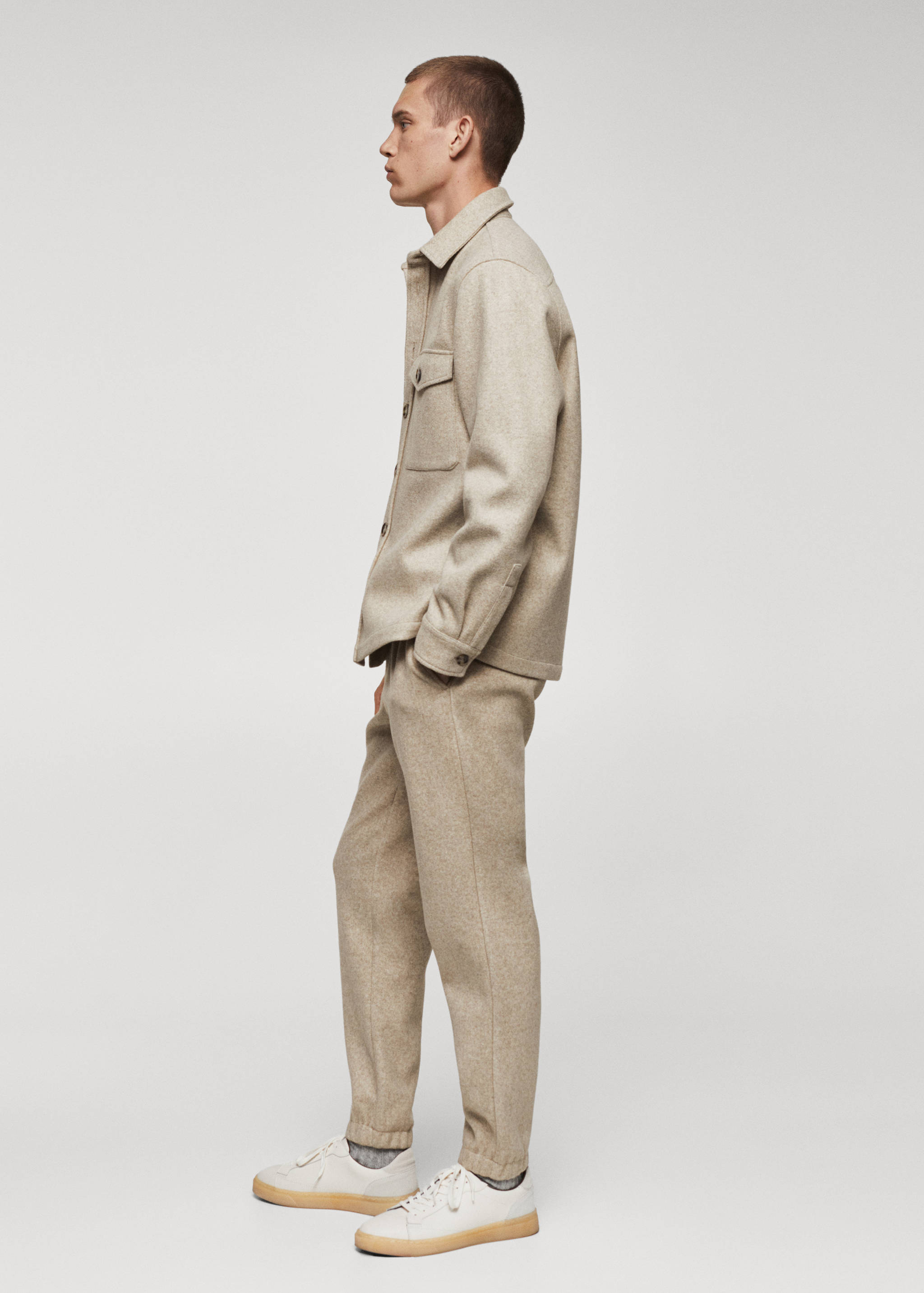 Flannel overshirt with pockets - Details of the article 2