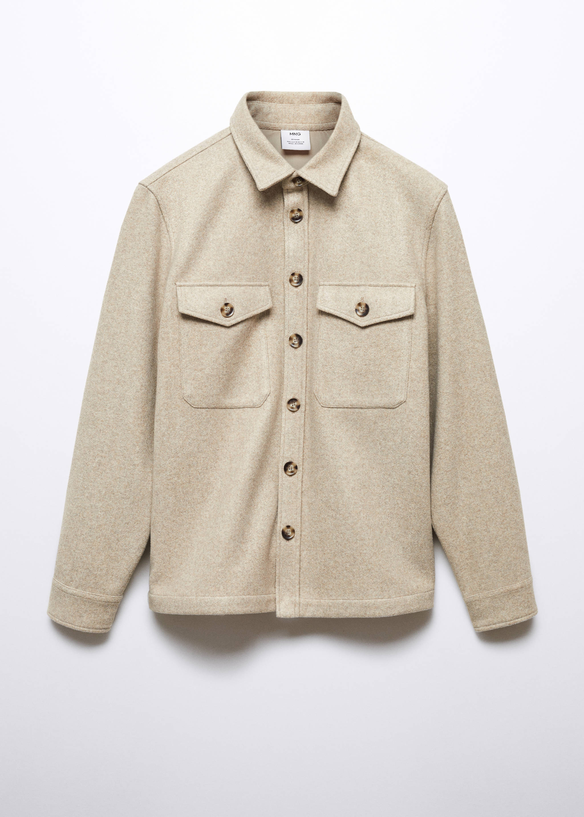 Flannel overshirt with pockets - Article without model