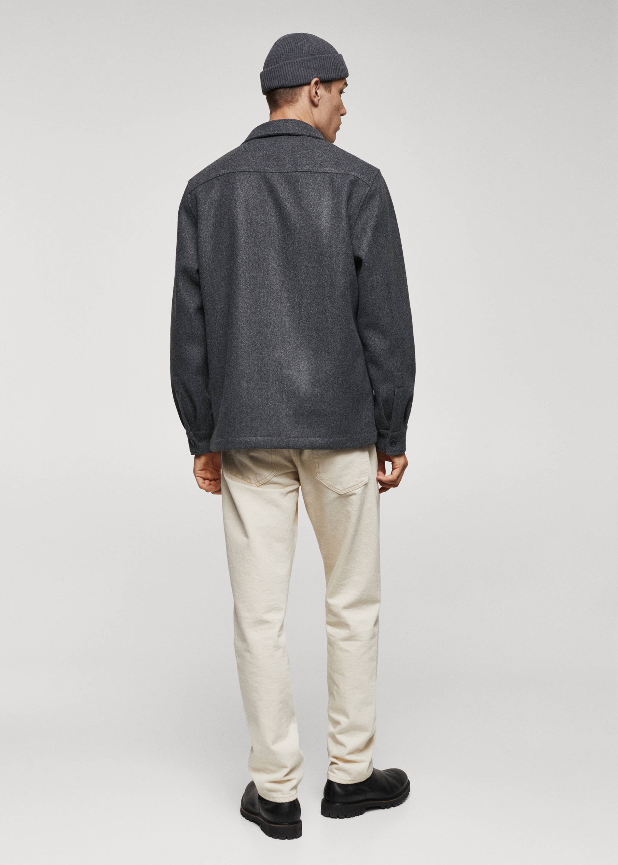 Flannel overshirt with pockets - Reverse of the article