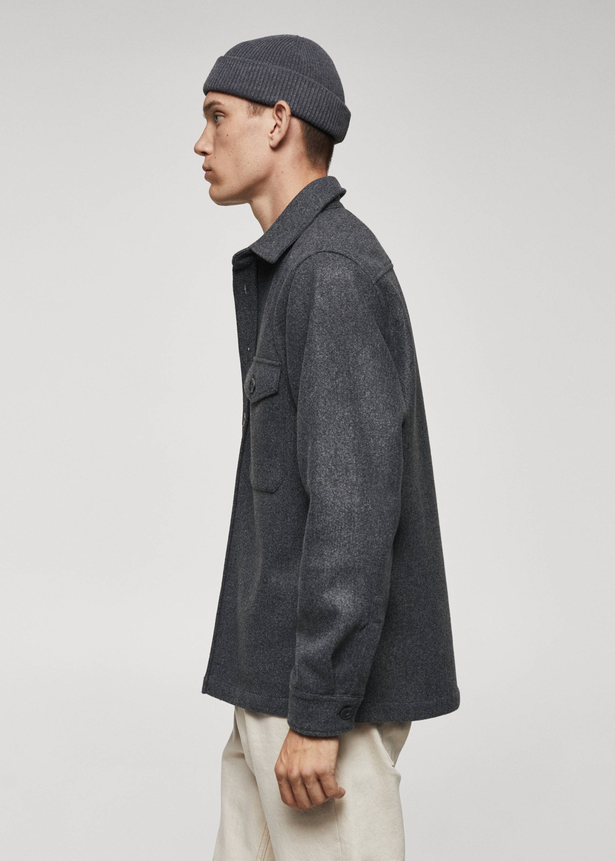 Flannel overshirt with pockets - Details of the article 2