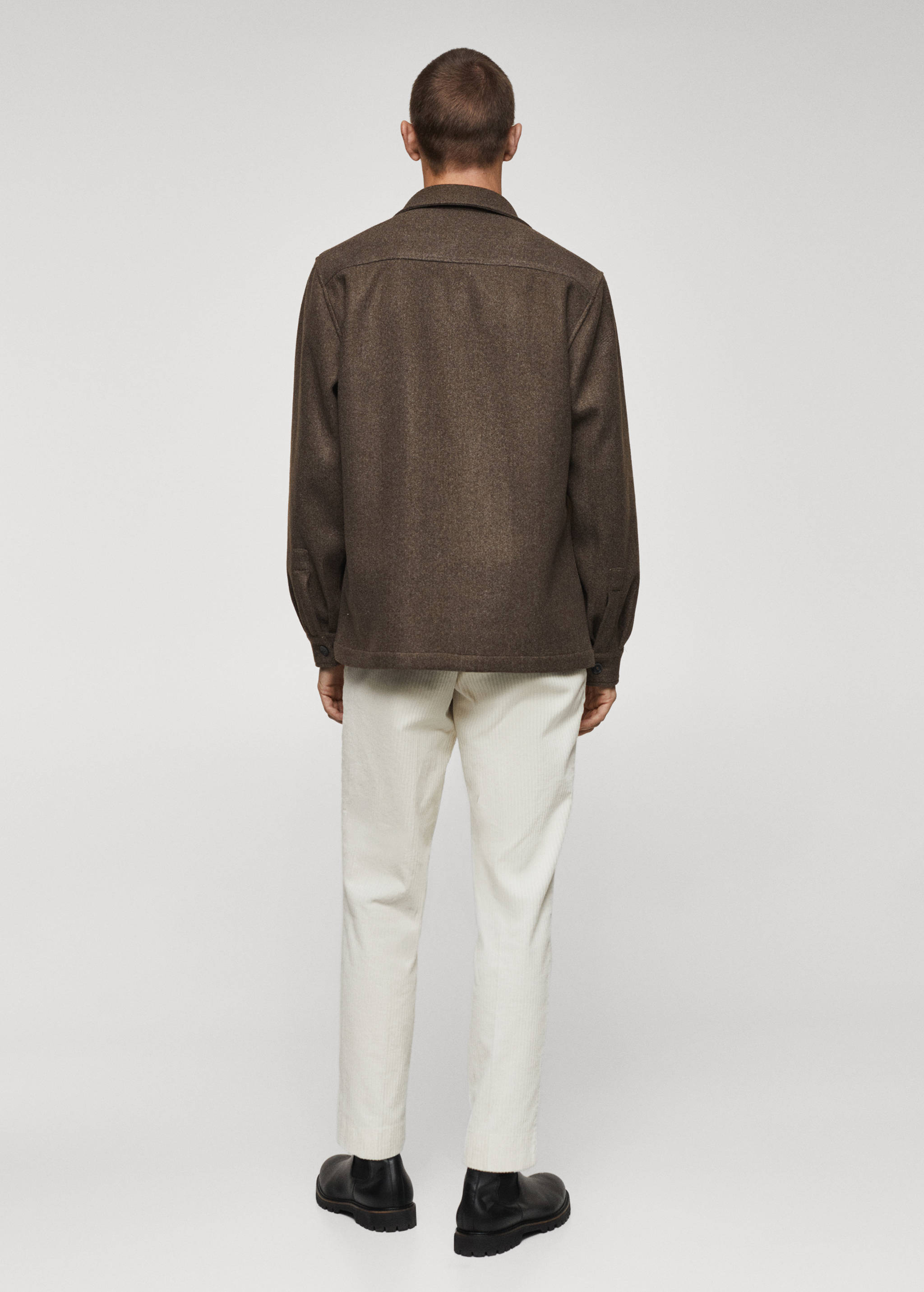 Flannel overshirt with pockets - Reverse of the article