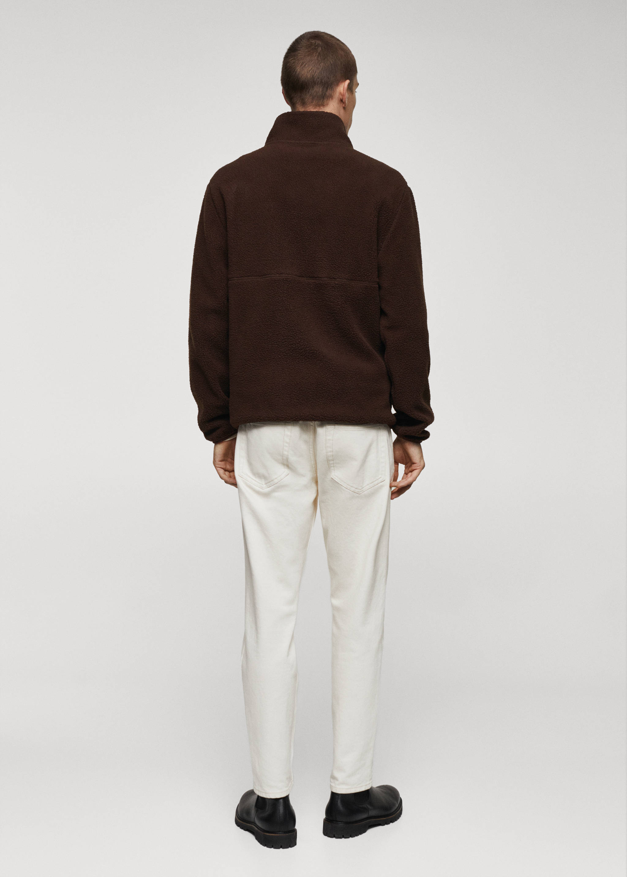 Свитшот из флиса с воротником и молнией - Обратная сторона изделия