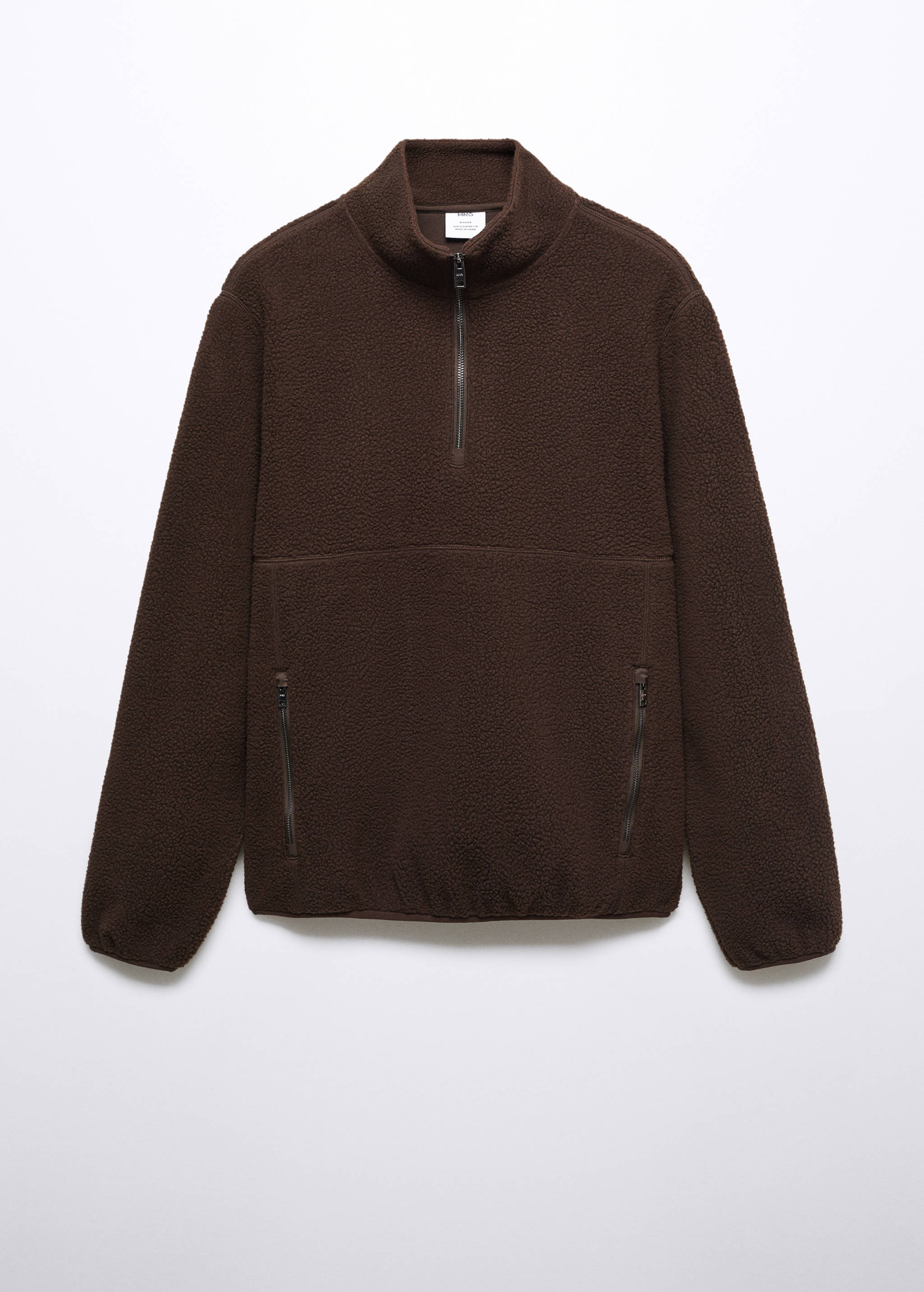 Свитшот из флиса с воротником и молнией - Изделие без модели