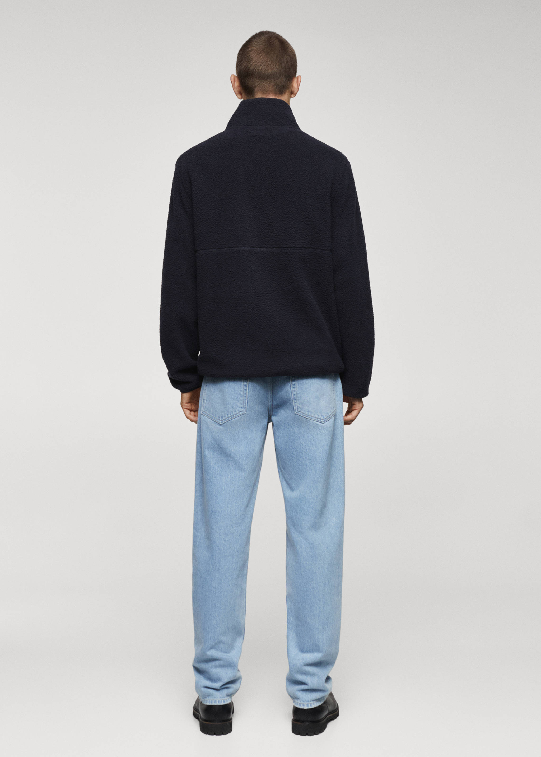 Свитшот из флиса с воротником и молнией - Обратная сторона изделия