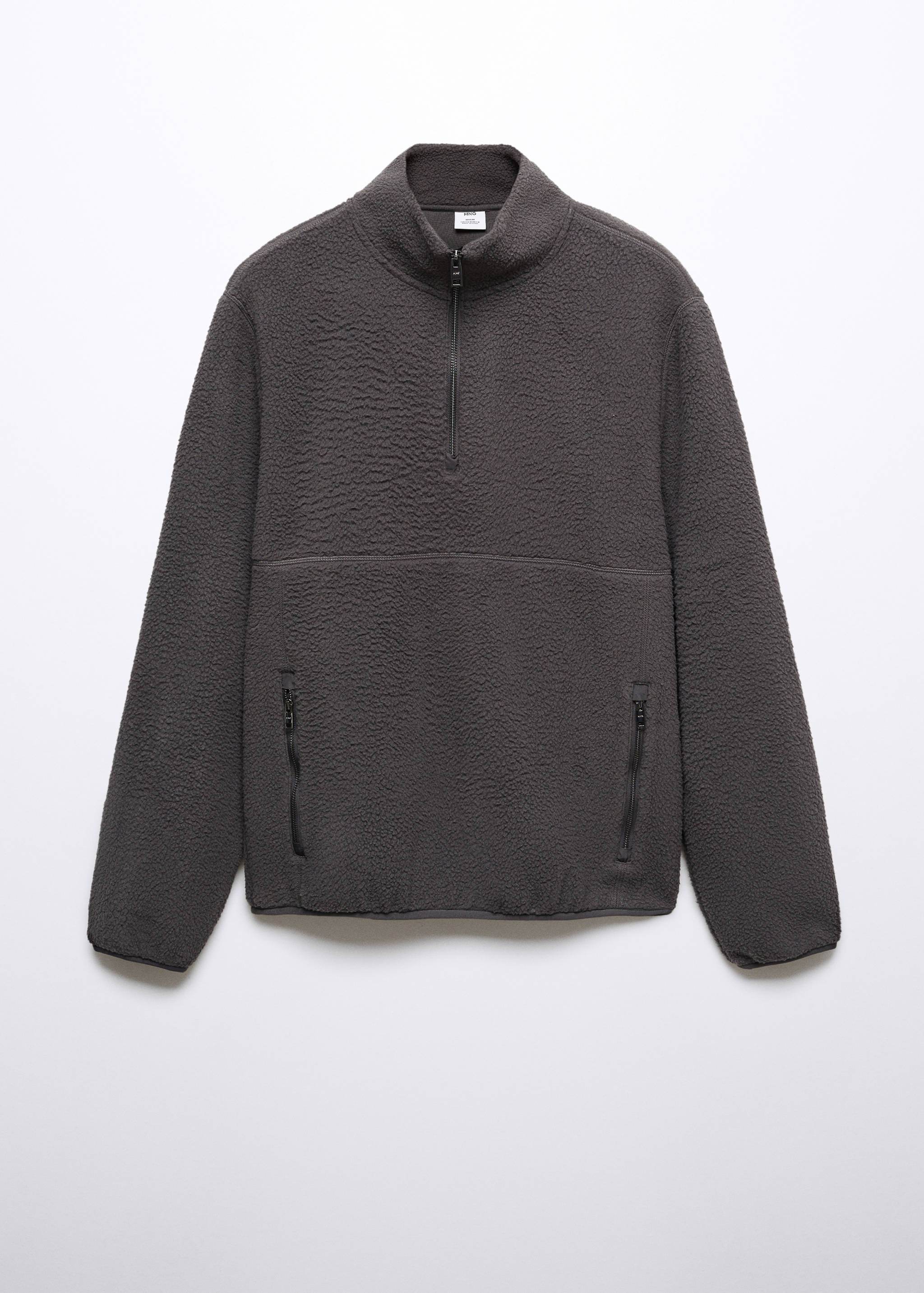 Свитшот из флиса с воротником и молнией - Изделие без модели