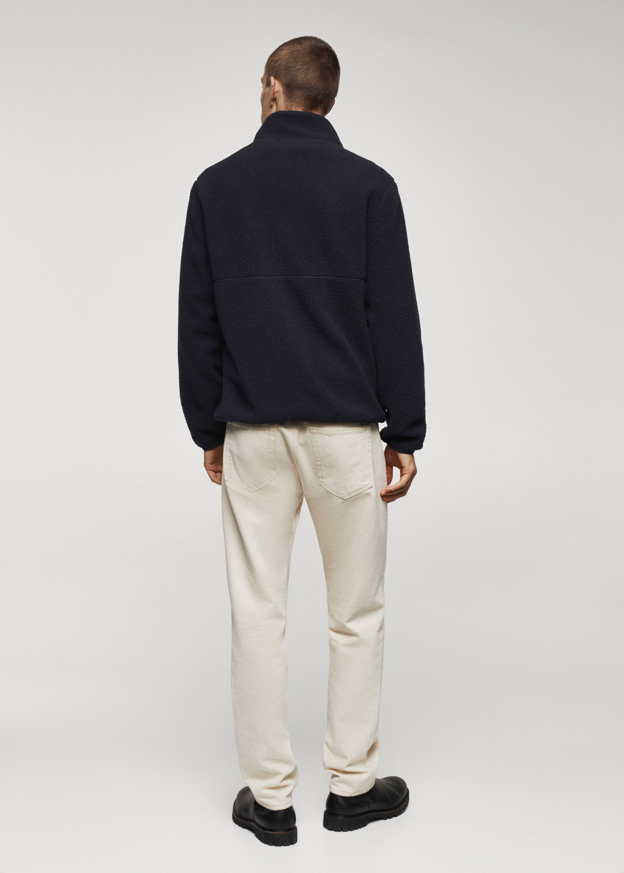 Свитшот из флиса с воротником и молнией - Обратная сторона изделия