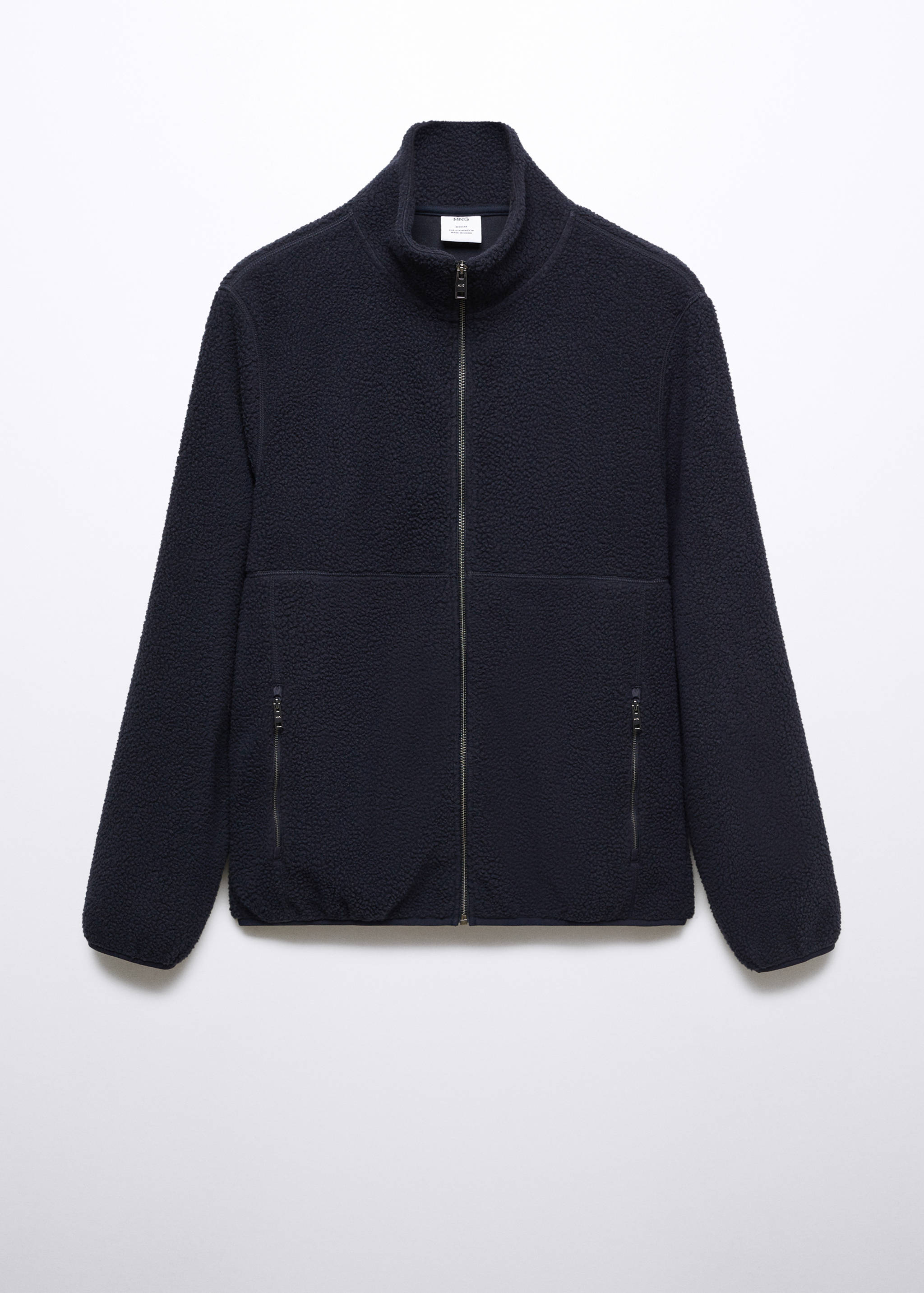 Свитшот из флиса с воротником и молнией - Изделие без модели