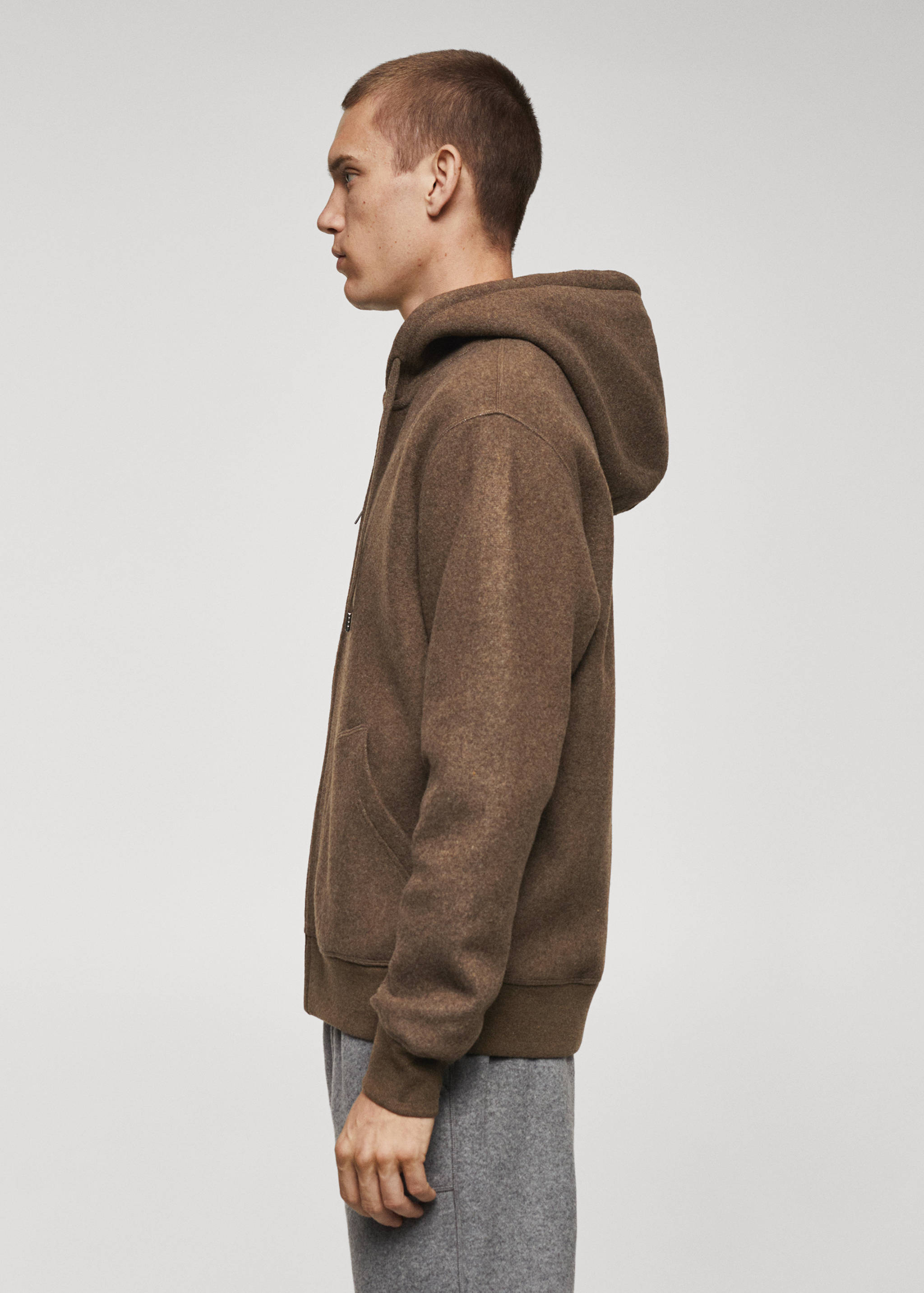 Wool-blend hooded sweatshirt - Details of the article 2