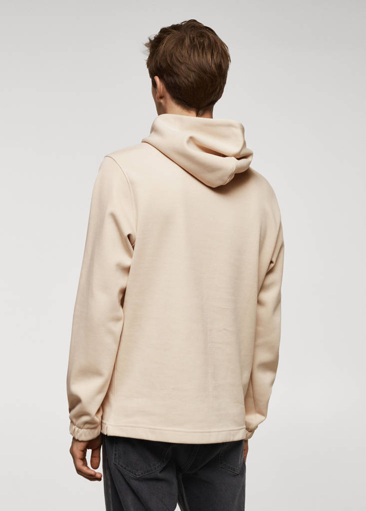 Hoodie cotton sweatshirt — Beige
