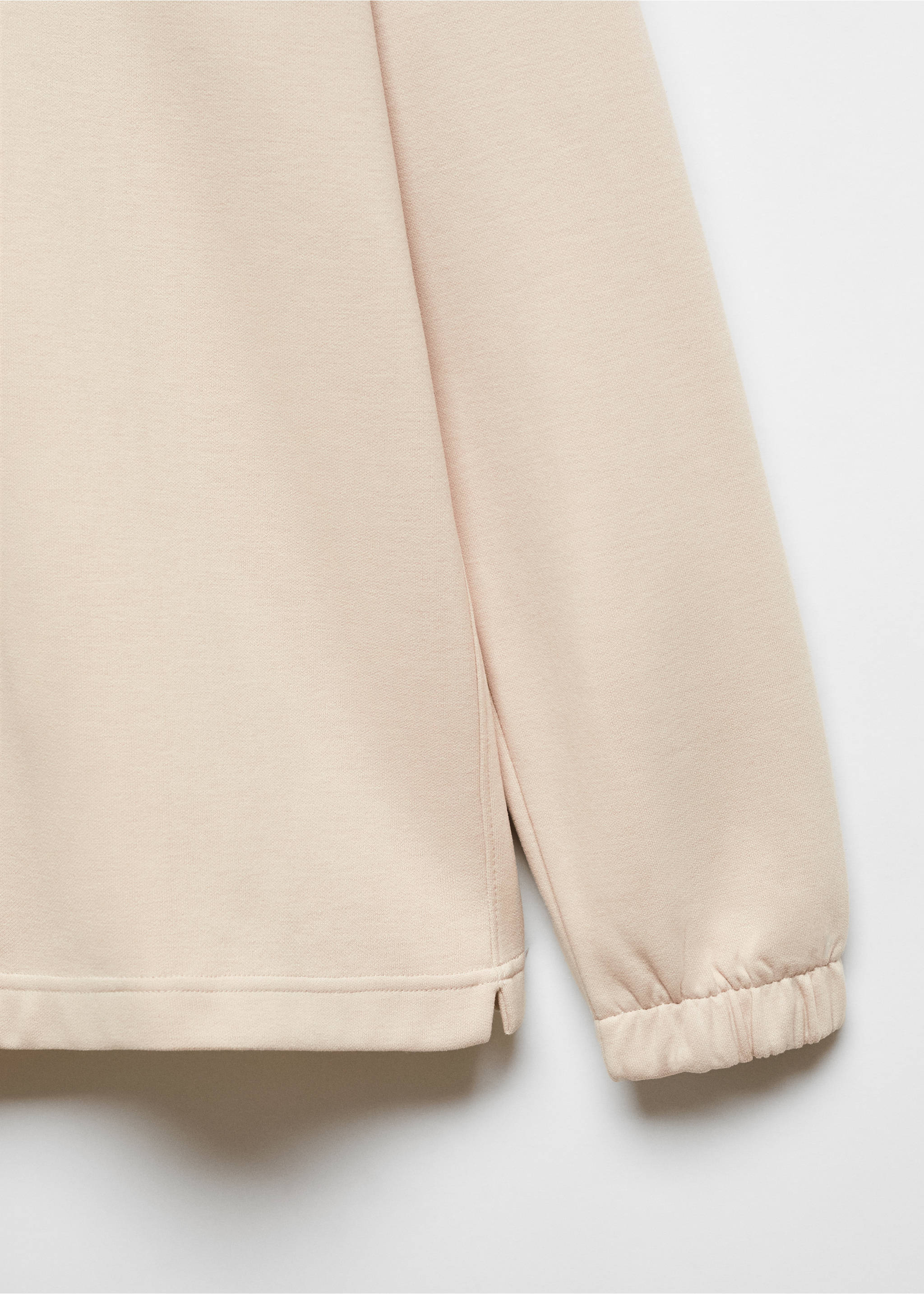 Sudadera algodón capucha - Detalle del artículo 8, Beige. Ref: 57017743-00.