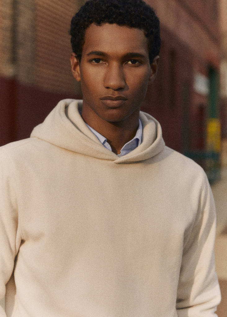Hoodie cotton sweatshirt — Beige