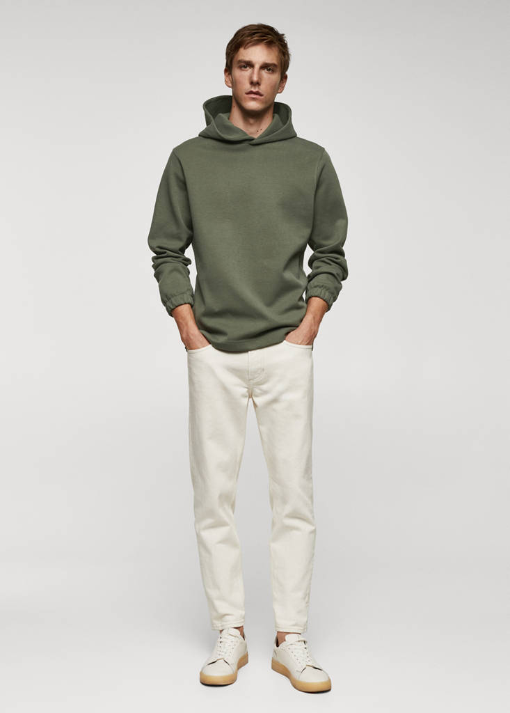 Hoodie cotton sweatshirt — Forest Green
