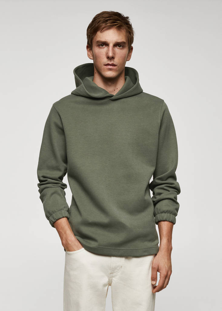 Hoodie cotton sweatshirt — Forest Green