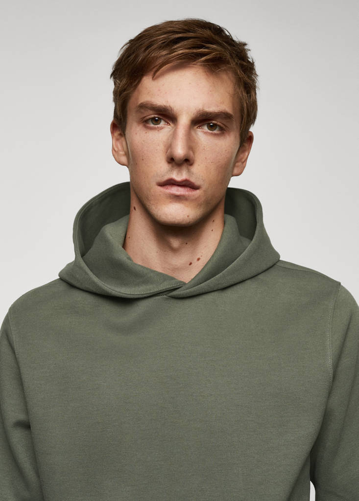 Hoodie cotton sweatshirt — Forest Green