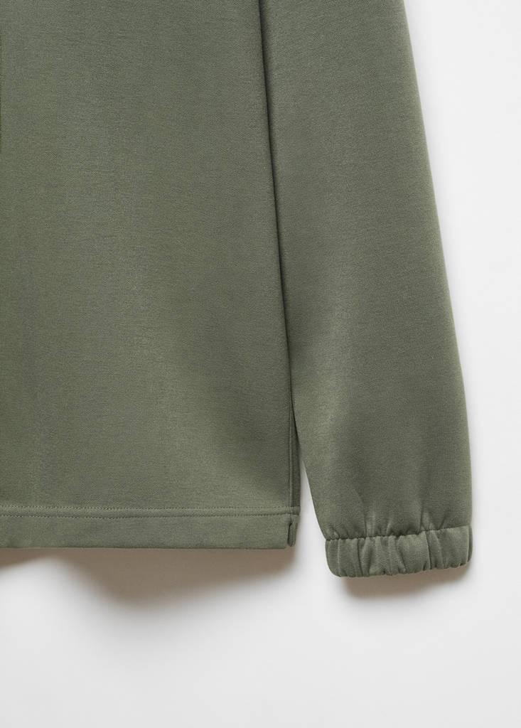 Hoodie cotton sweatshirt — Forest Green