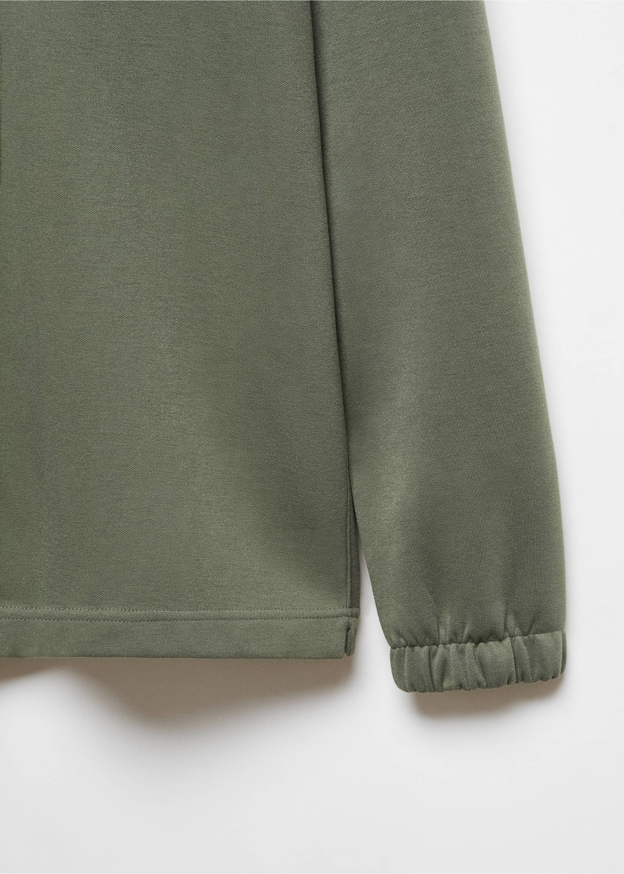 Sudadera algodón capucha - Detalle del artículo 8, Verde bosque. Ref: 57017743-00.