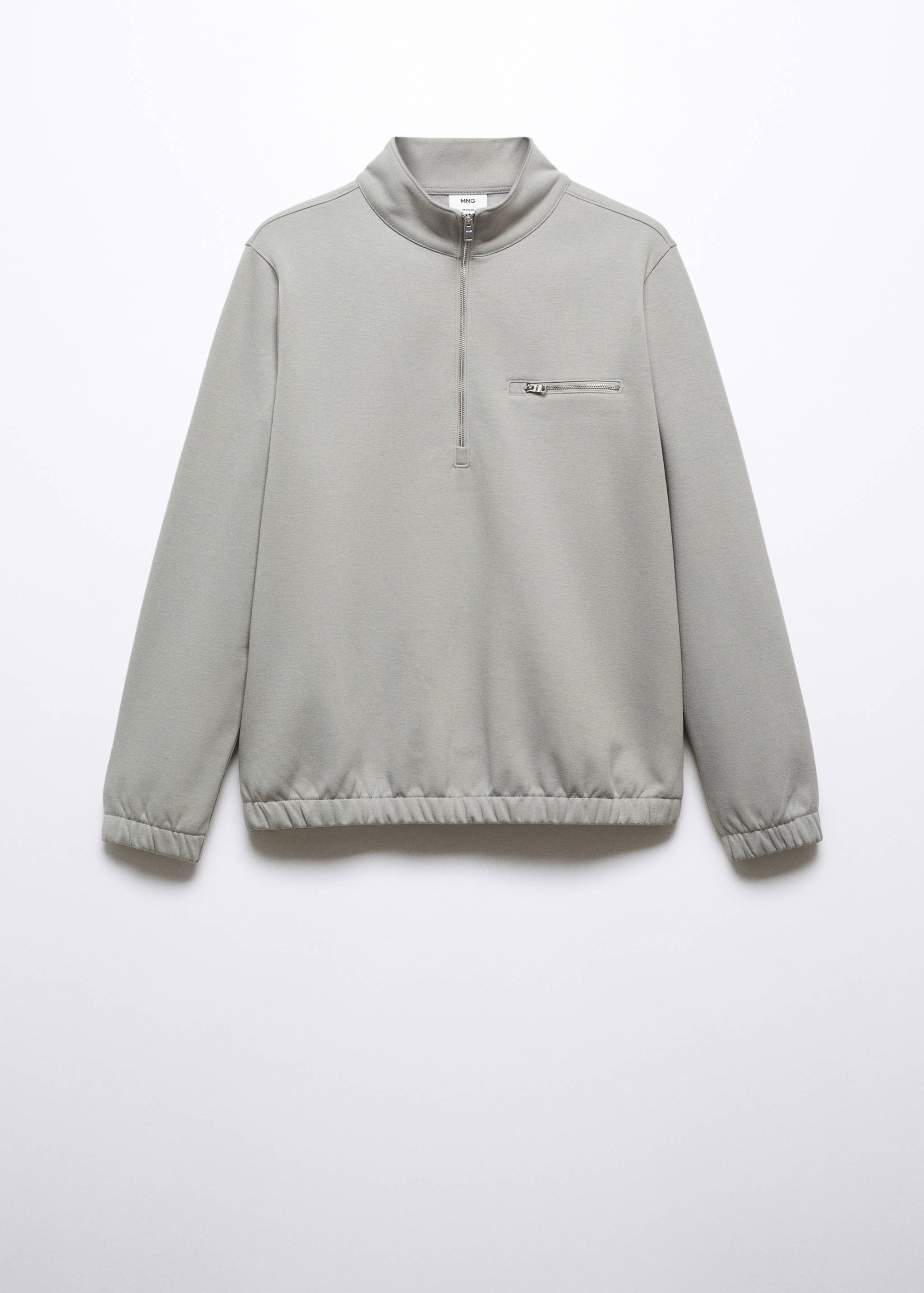 Хлопковый свитшот с воротником на молнии - Изделие без модели