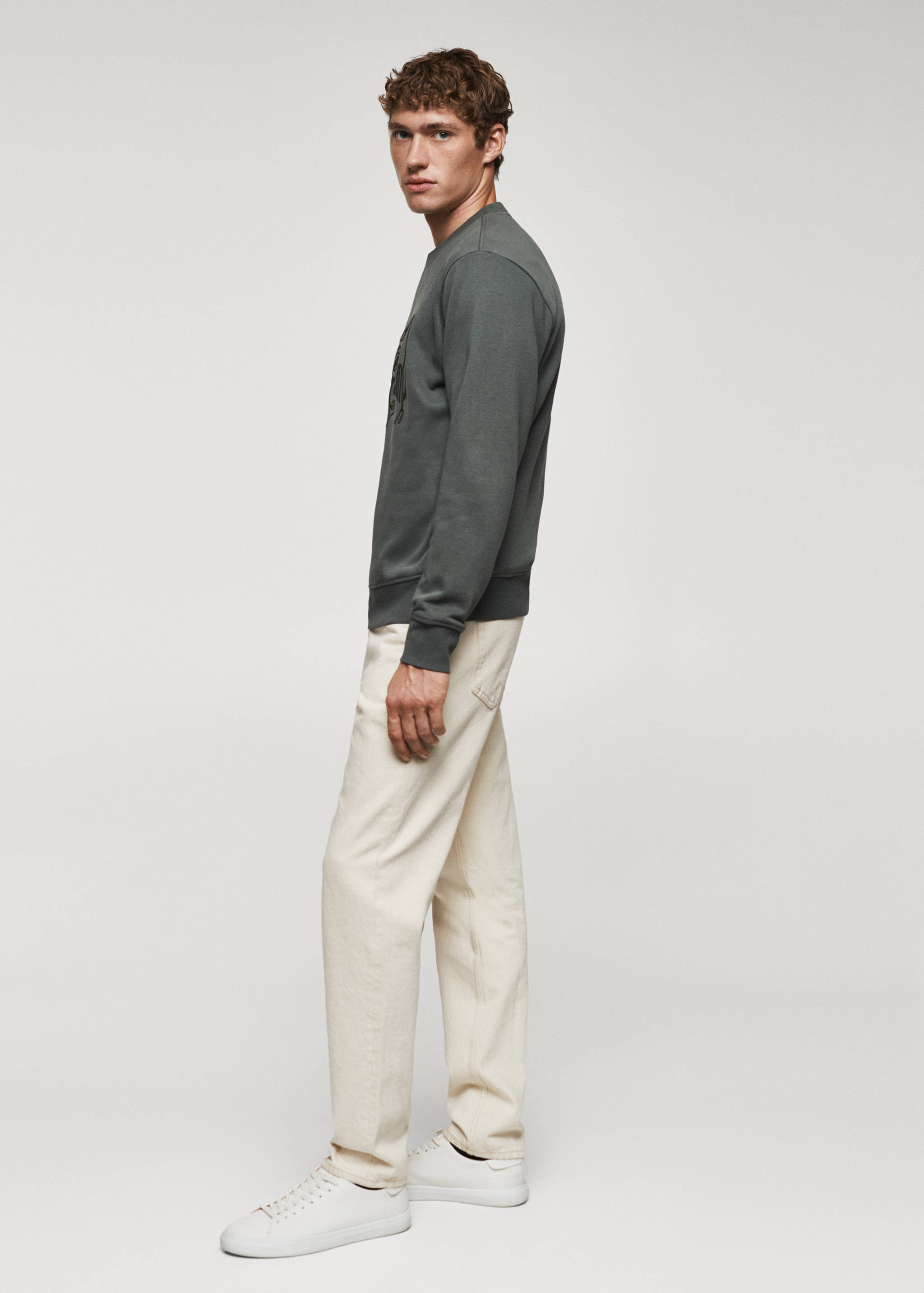 刺绣细节棉质卫衣 - null