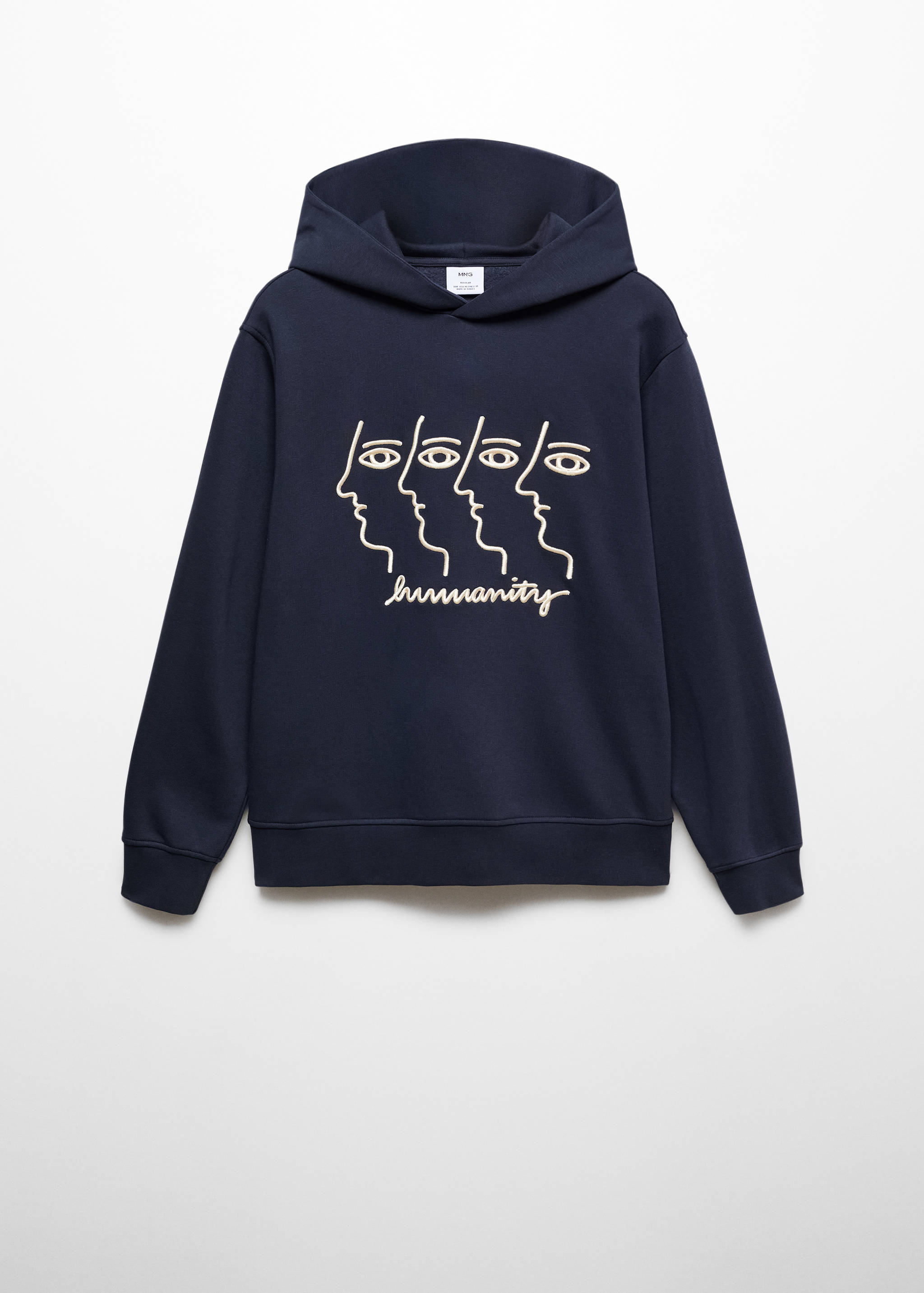 Sweat-shirt capuche broderie - Article sans modèle