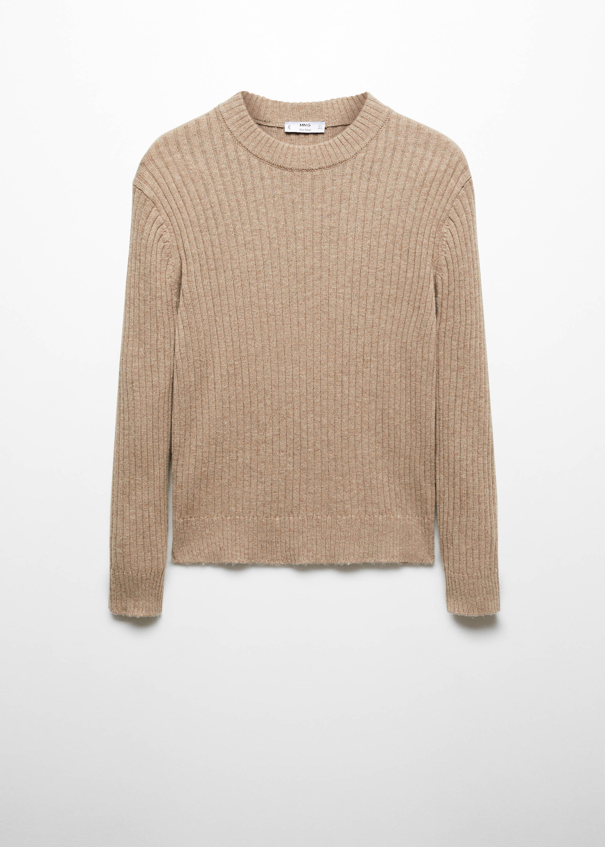 سترة بمزيج من الصوف المضلع - منتج دون نموذج