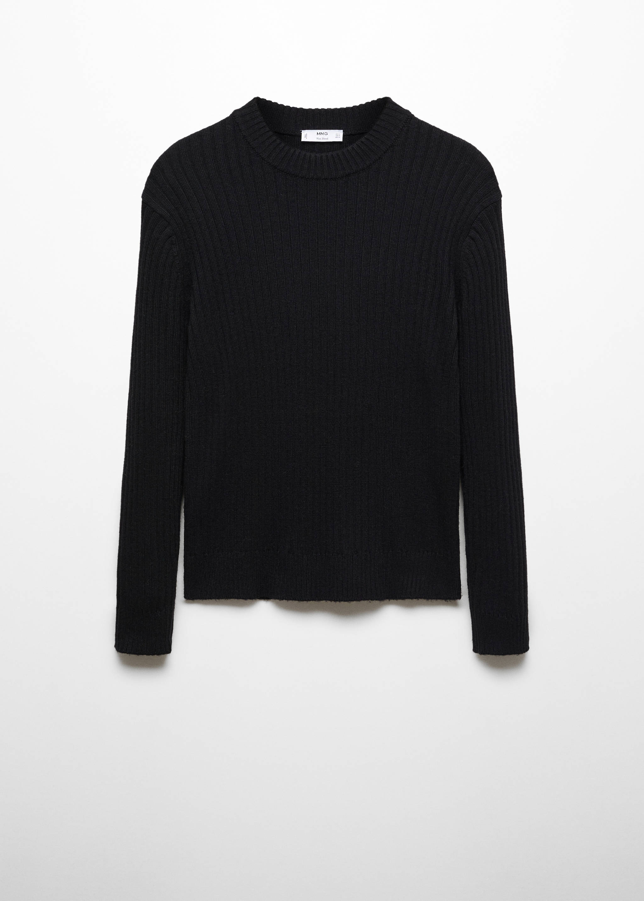 سترة بمزيج من الصوف المضلع - منتج دون نموذج