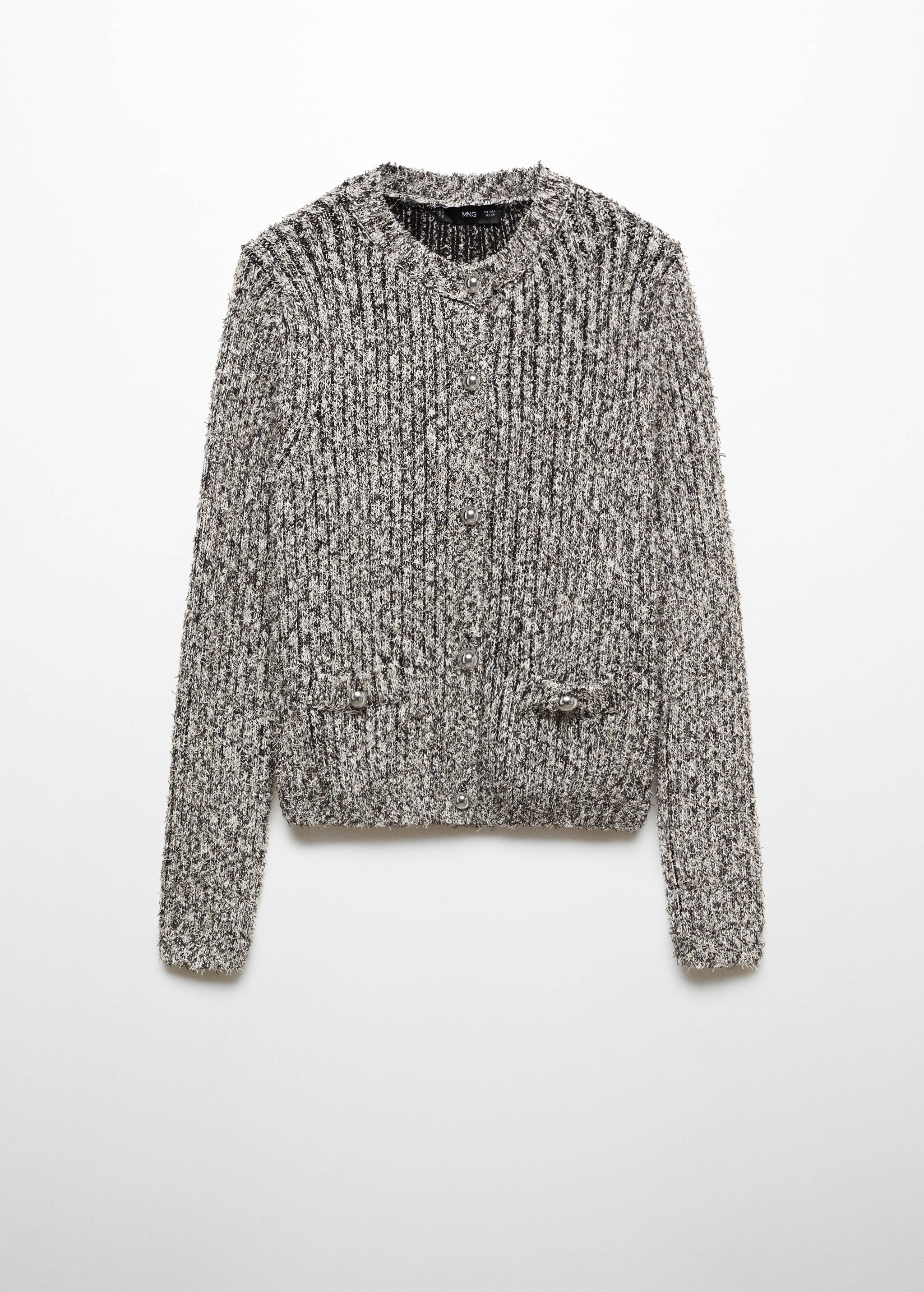 Textured rib-knit cardigan - Article without model