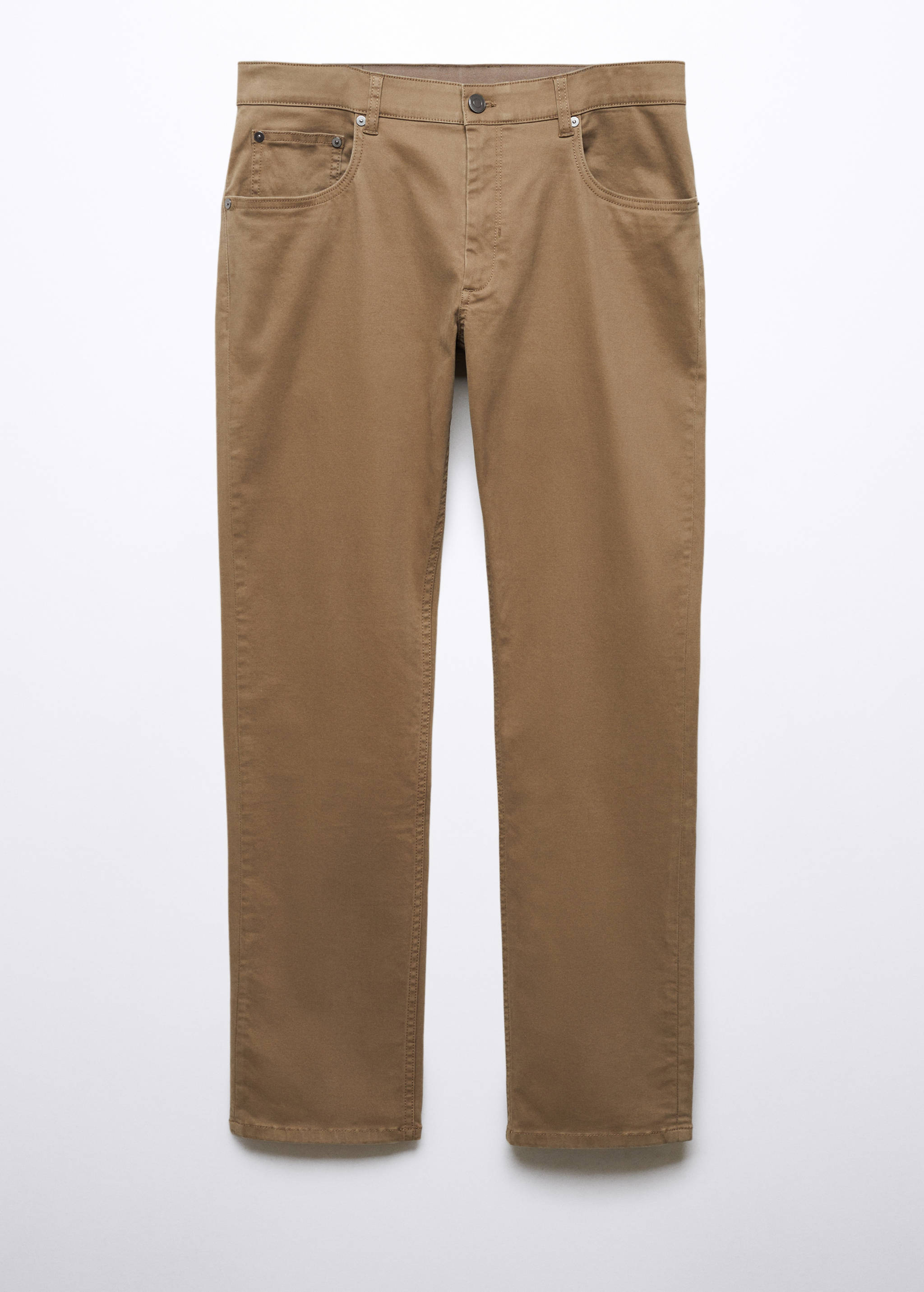 Slim-fit stretch cotton trousers - Article without model