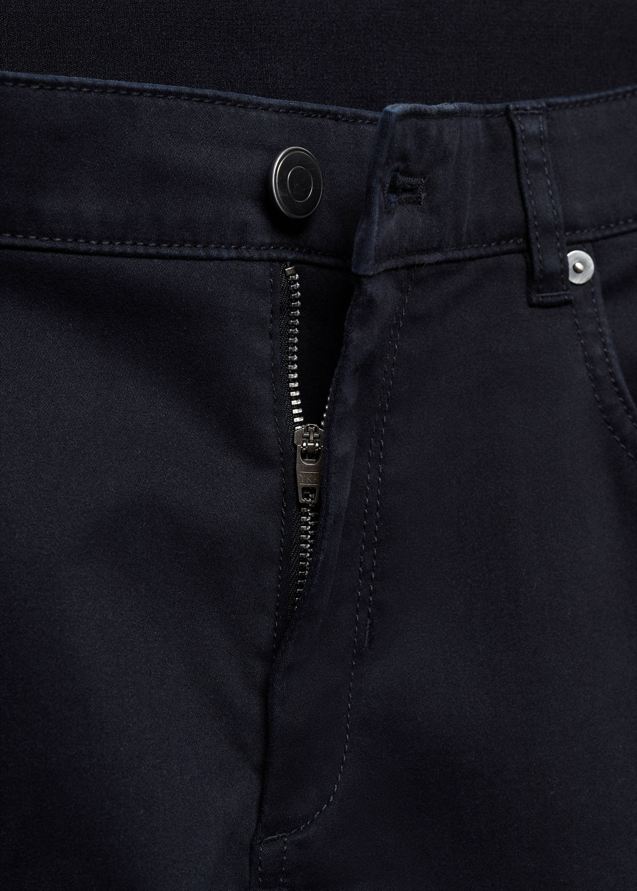 Slim-fit stretch cotton trousers - Details of the article 8