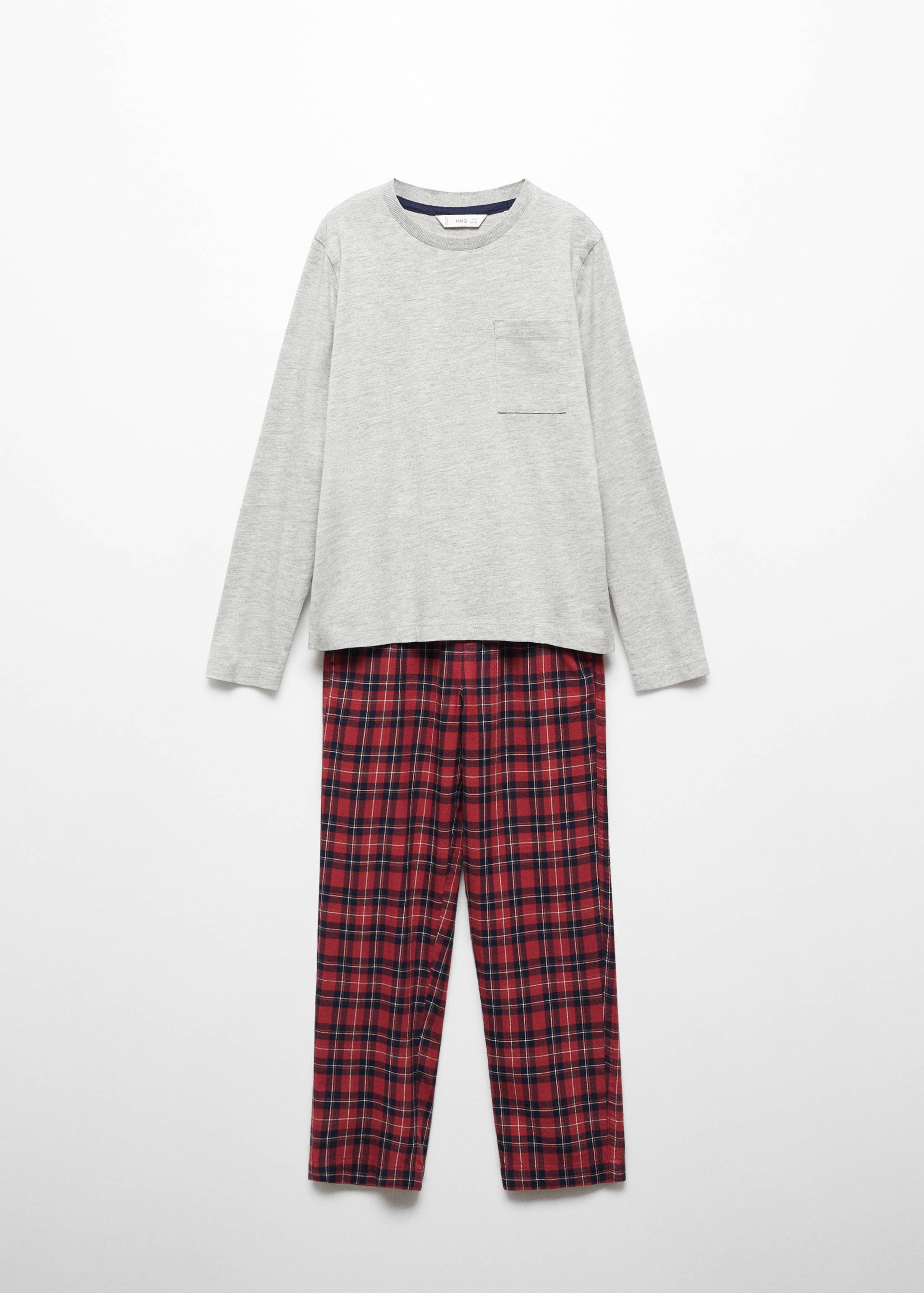 Pyjama long deux pièces carreaux - Article sans modèle