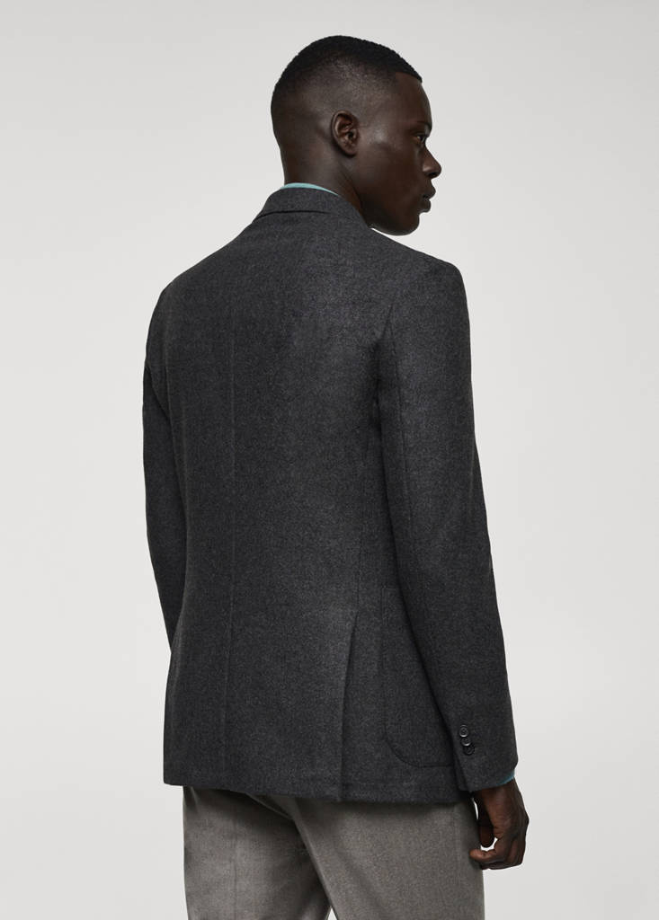 Virgin wool combined blazer — Grey