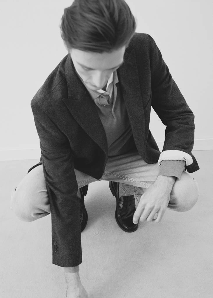 Virgin wool combined blazer — Grey